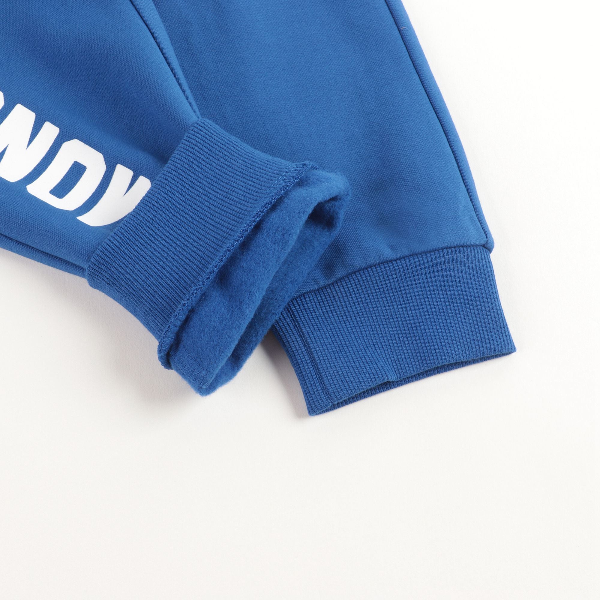 Baby Boys Blue Logo Cotton Trousers
