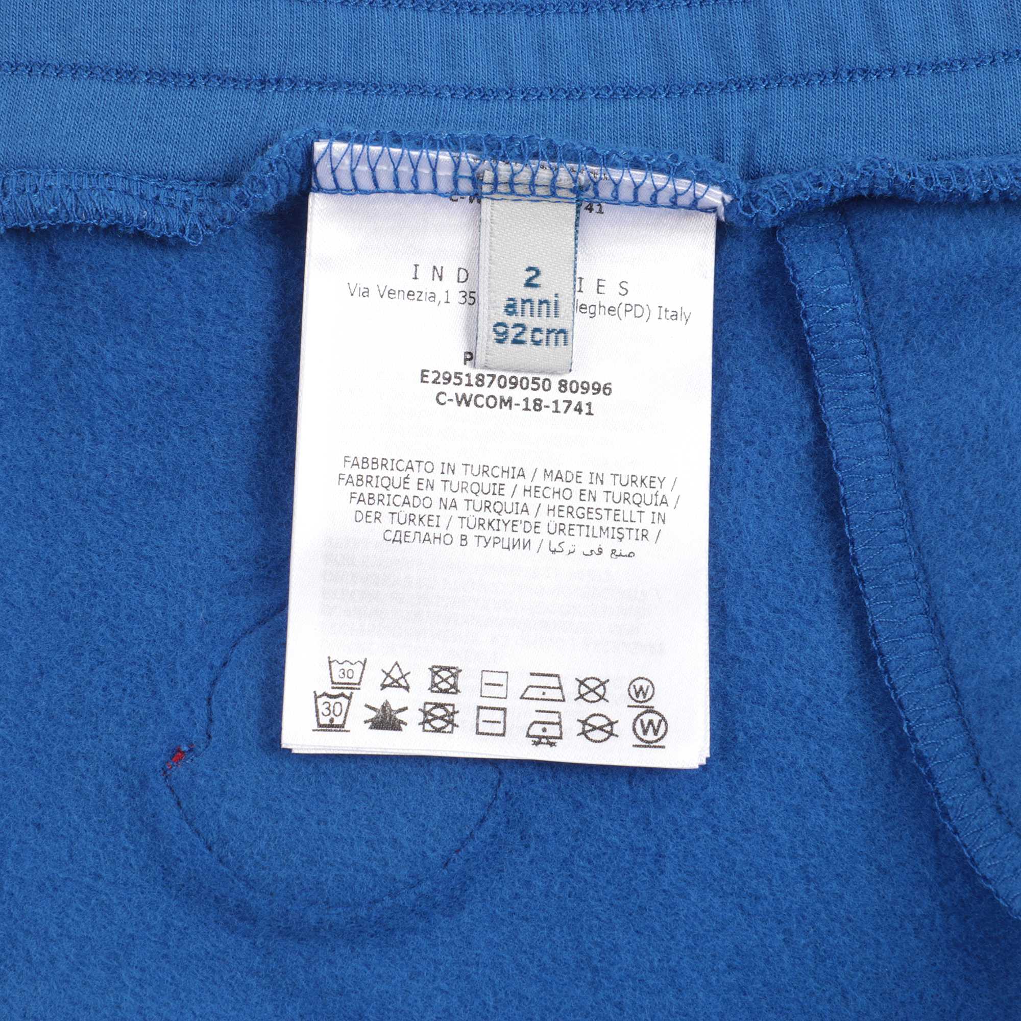 Baby Boys Blue Logo Cotton Trousers