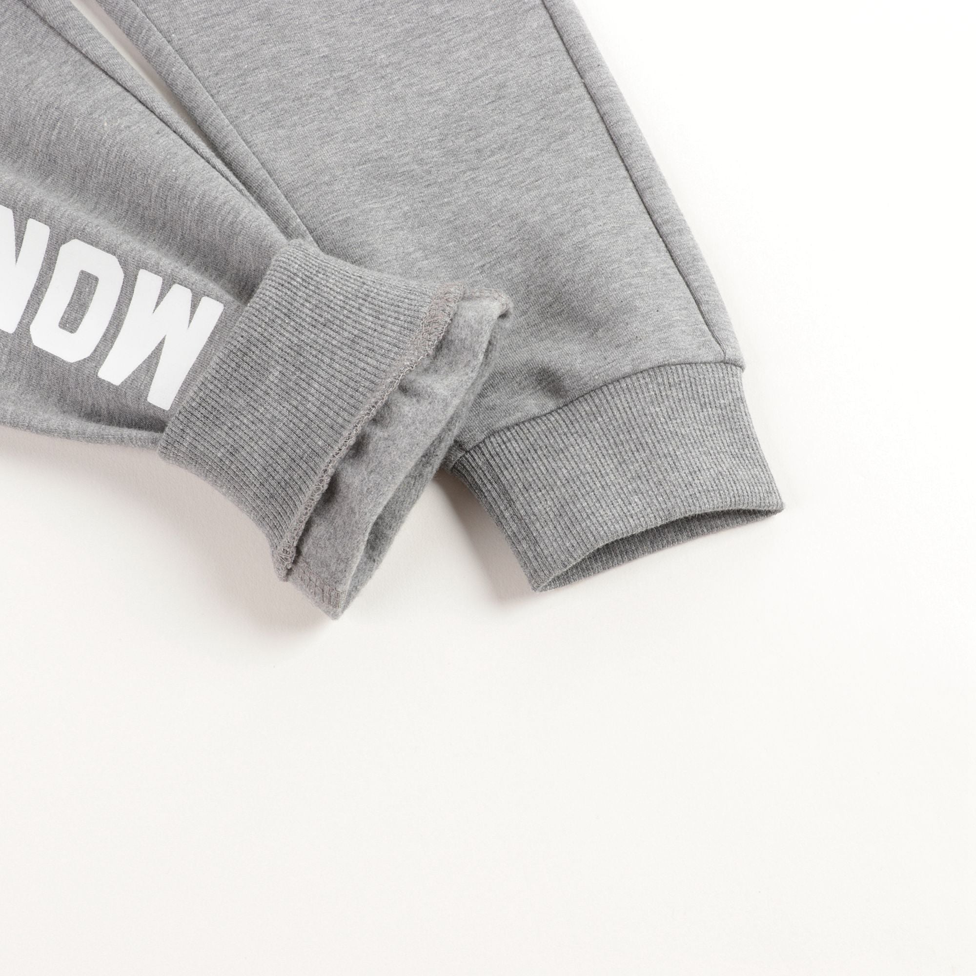 Baby Boys Grey Logo Cotton Trousers