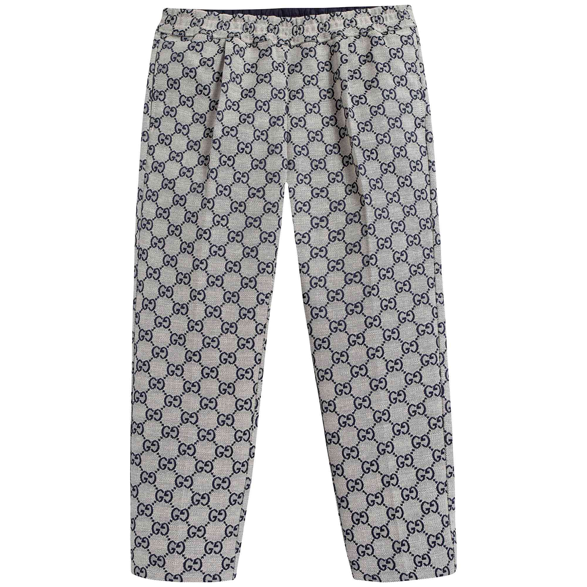 Boys Beige GG Cotton Trousers