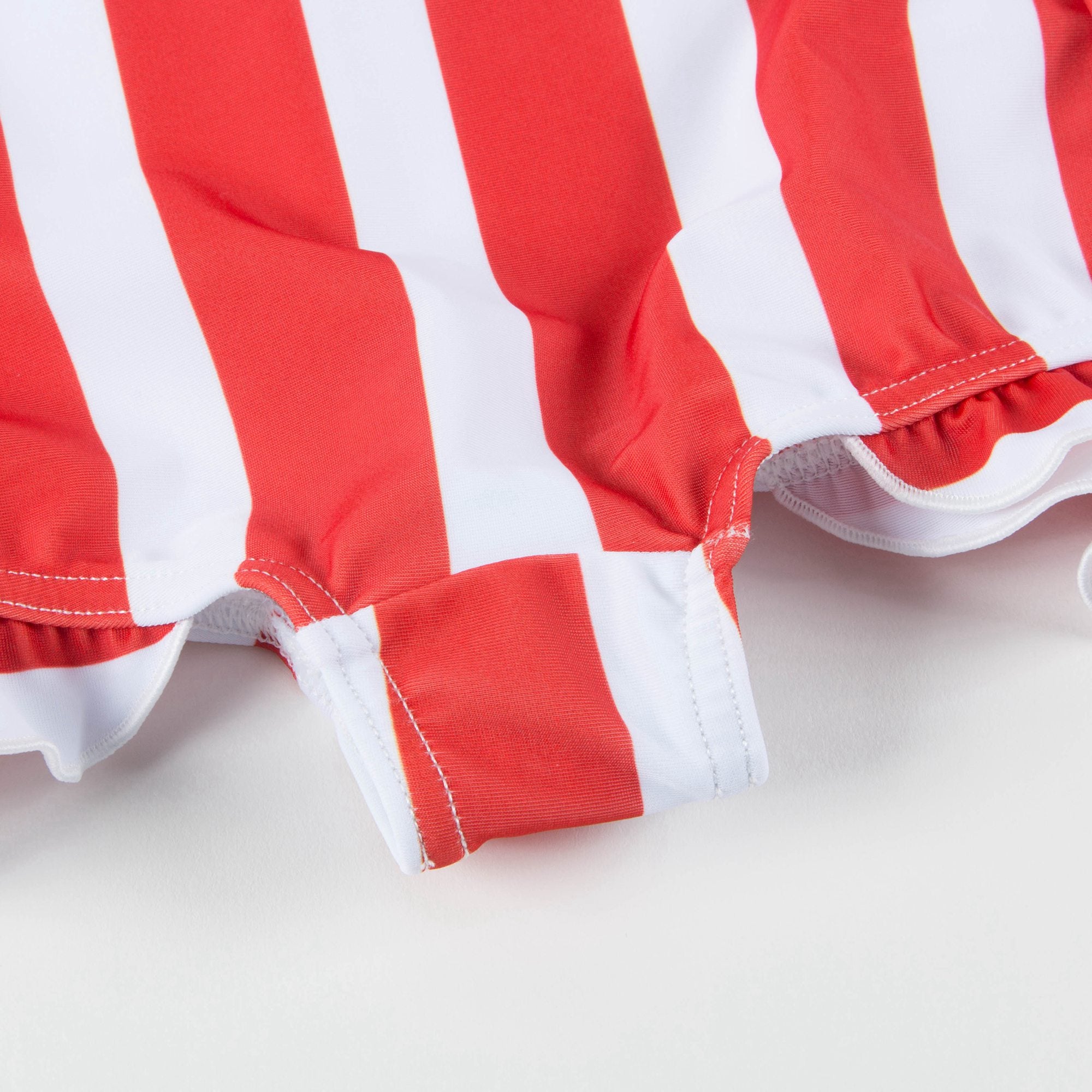 Girls Red Stripes Swimsuit