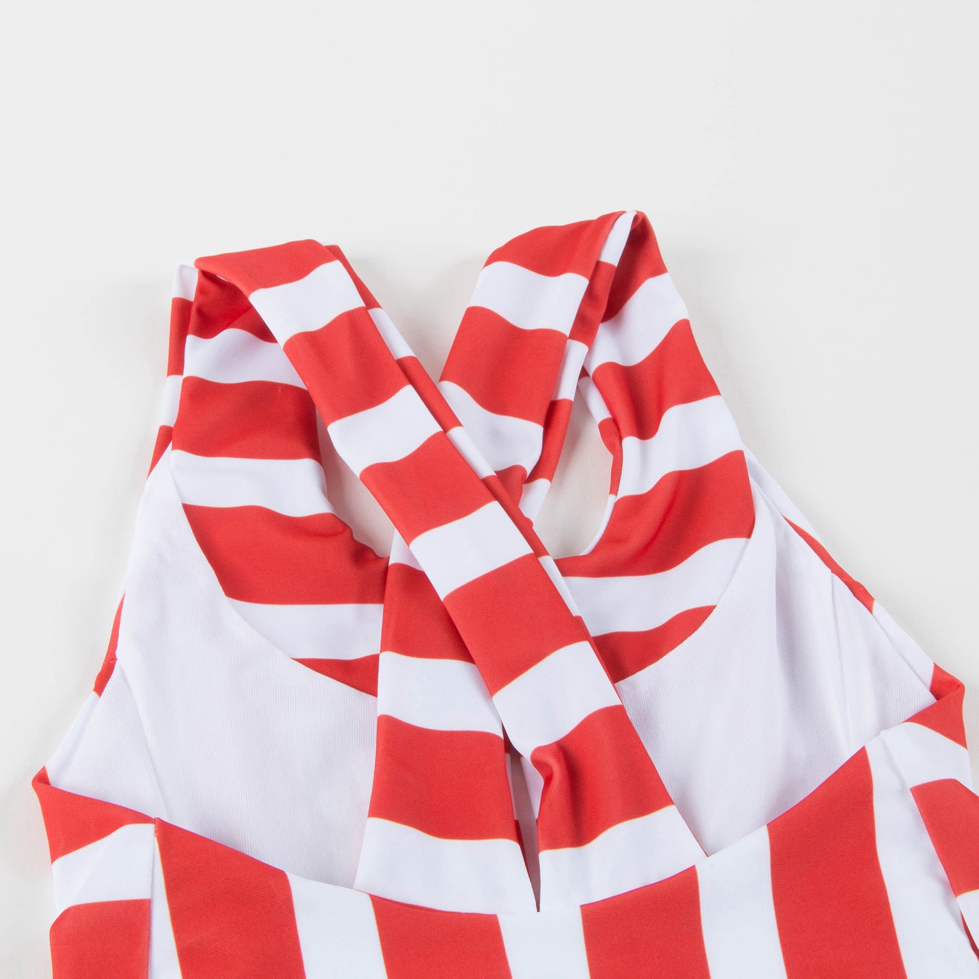 Girls Red Stripes Swimsuit