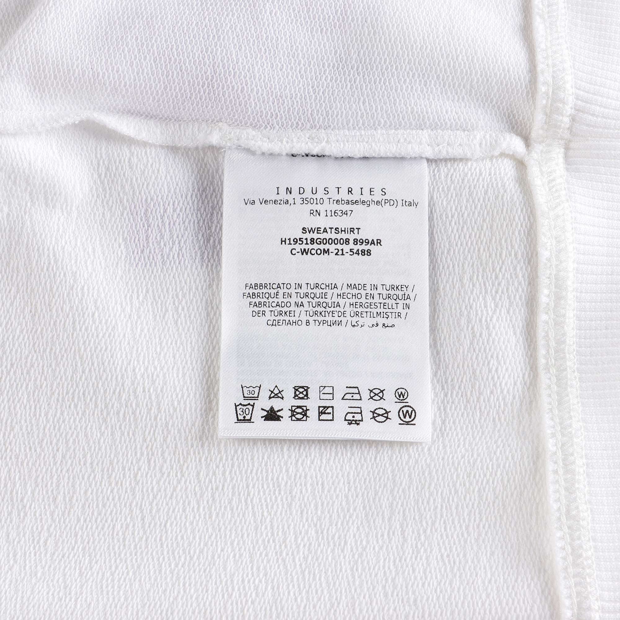 Boys & Girls White Logo Cotton Sweatshirt