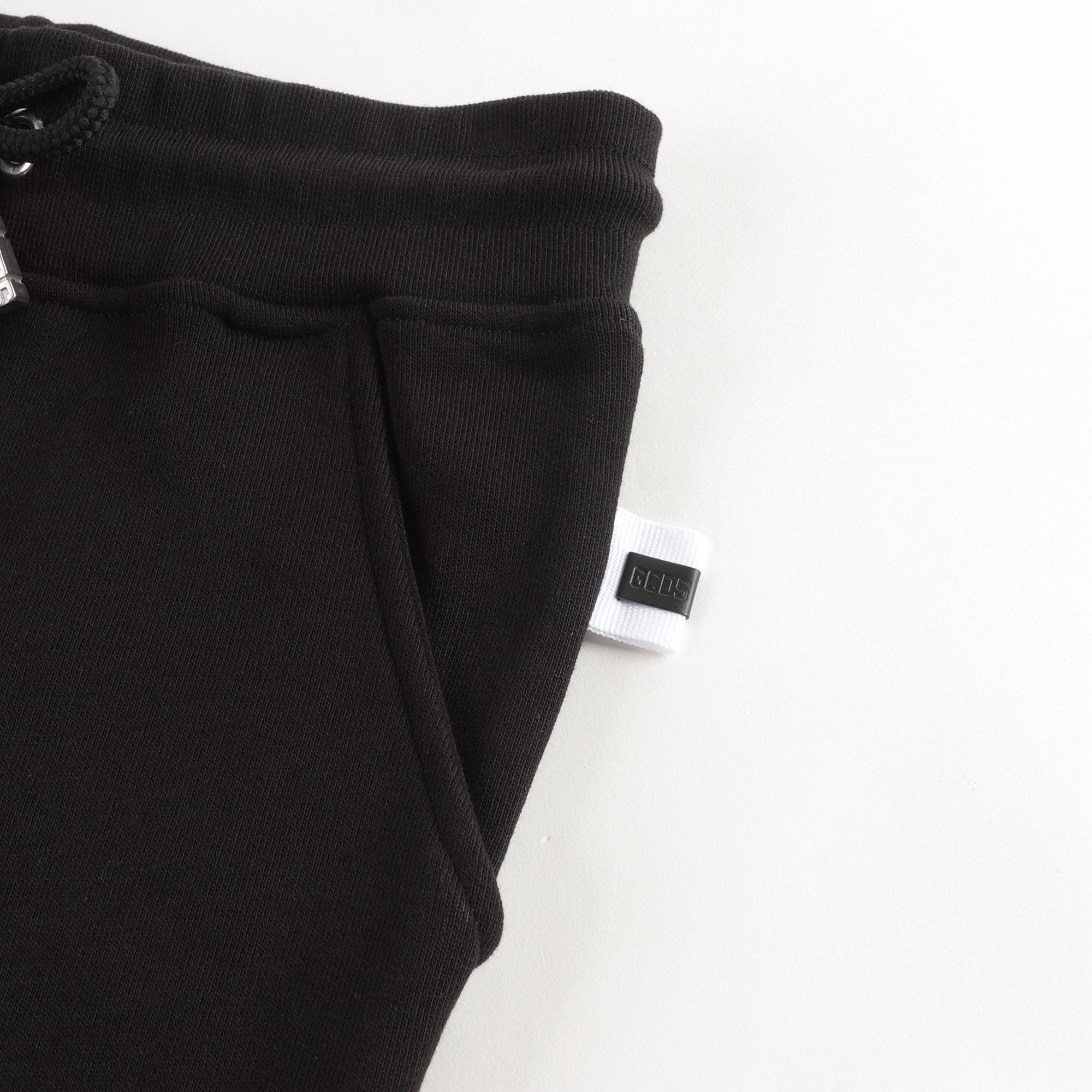 Boys & Girls Black Logo Cotton Trousers