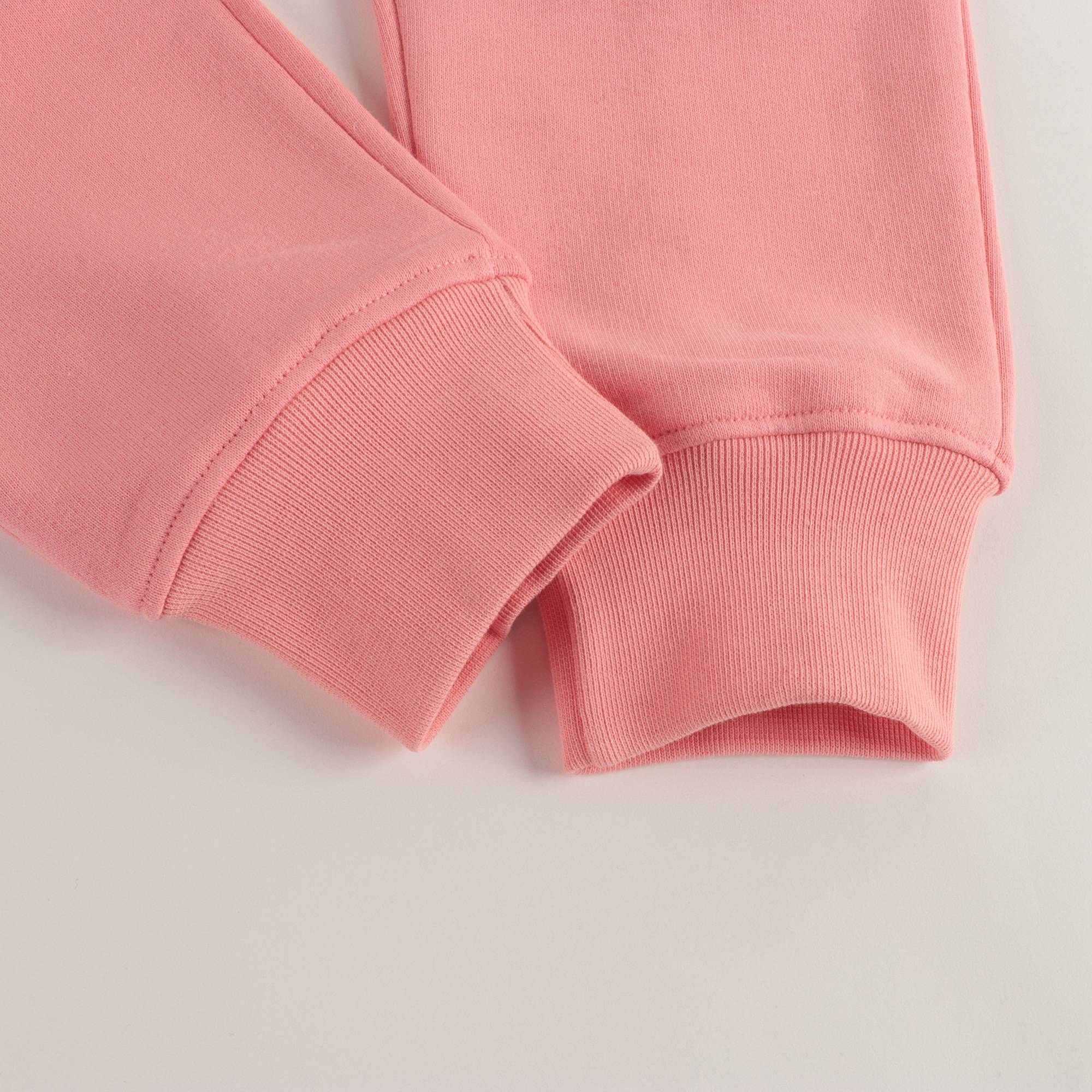 Boys & Girls Pink Logo Cotton Trousers