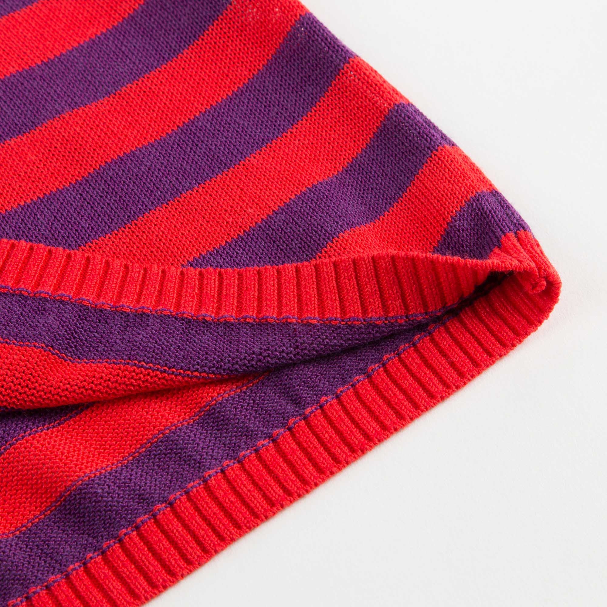 Girls Blue & Red Striped Top