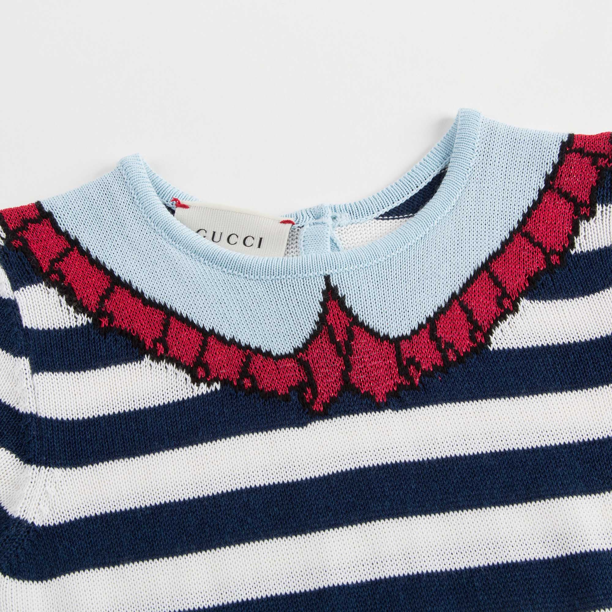 Baby Girls Blue Striped Dress