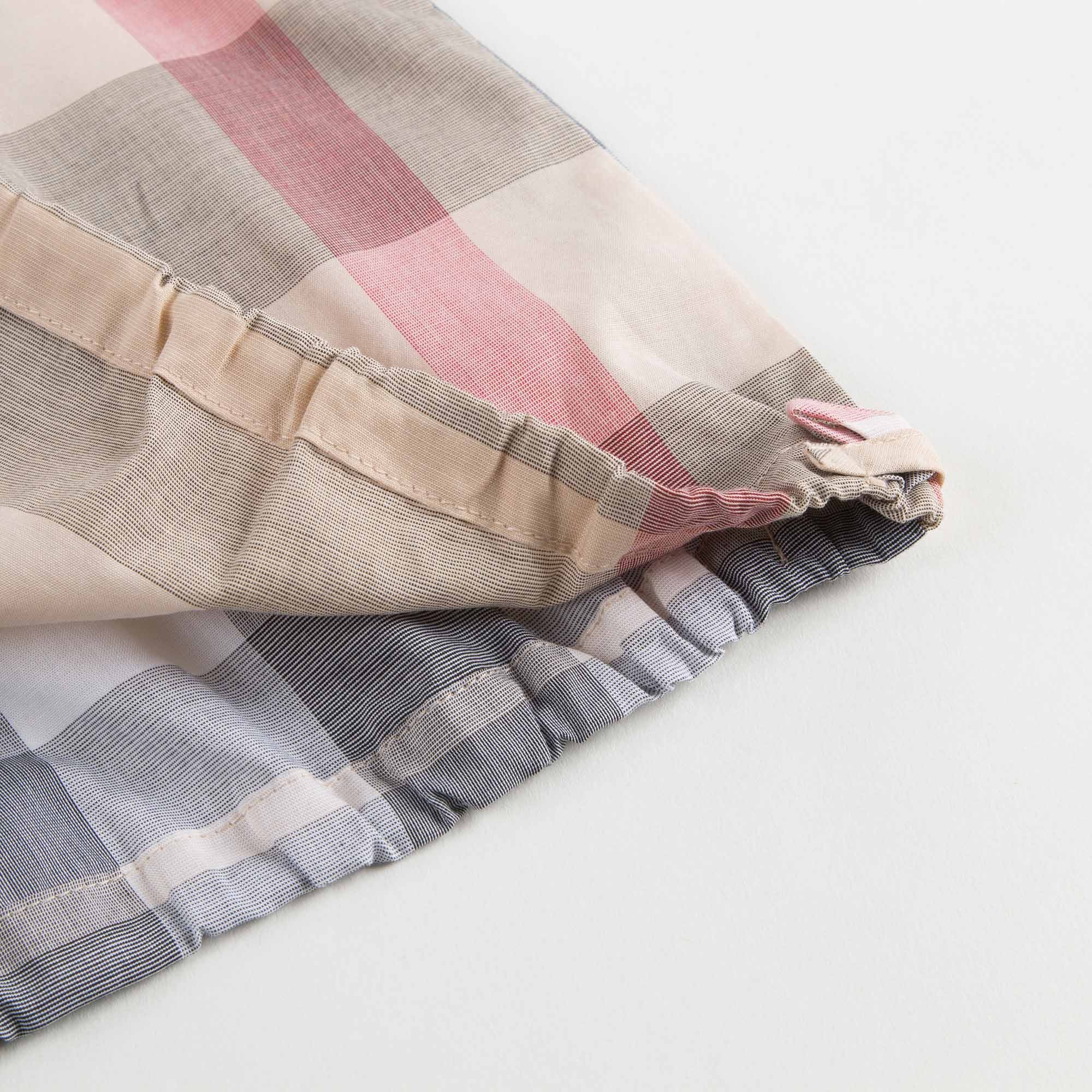 Baby Girls Beige Check Sleeveless Top