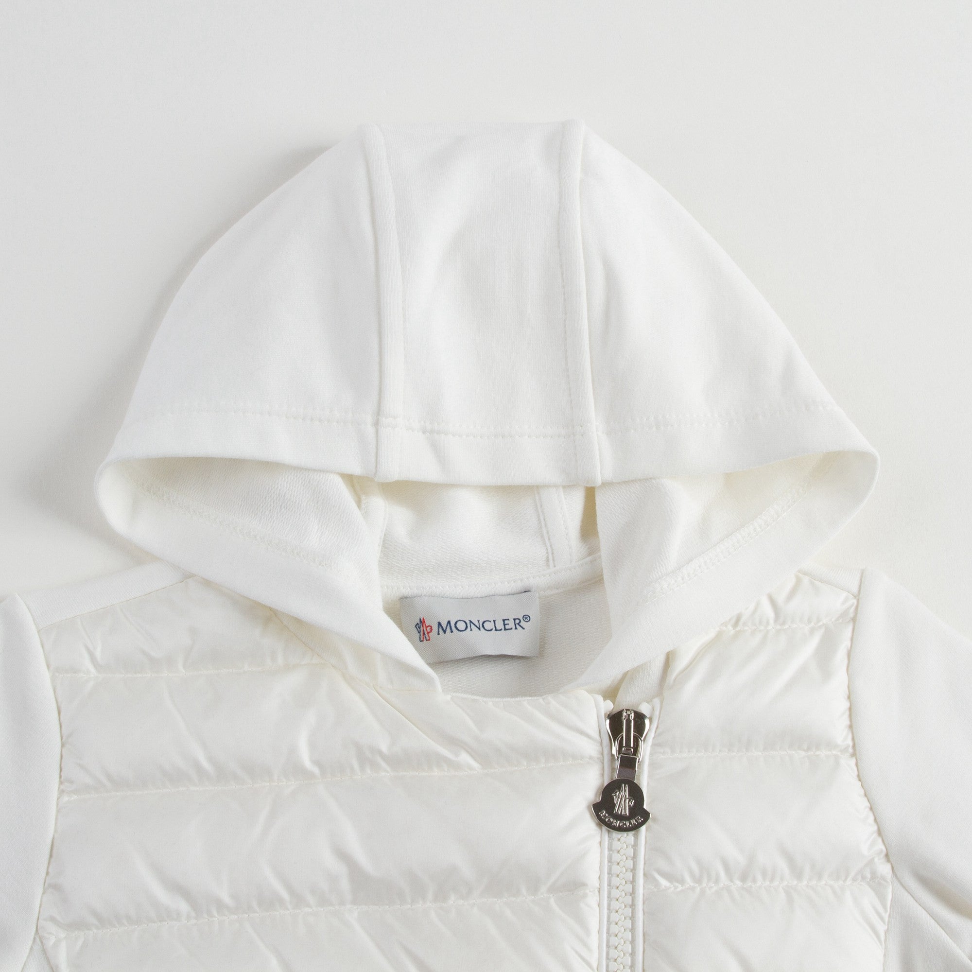 Girls Ivory Cotton Hooded Cardigan