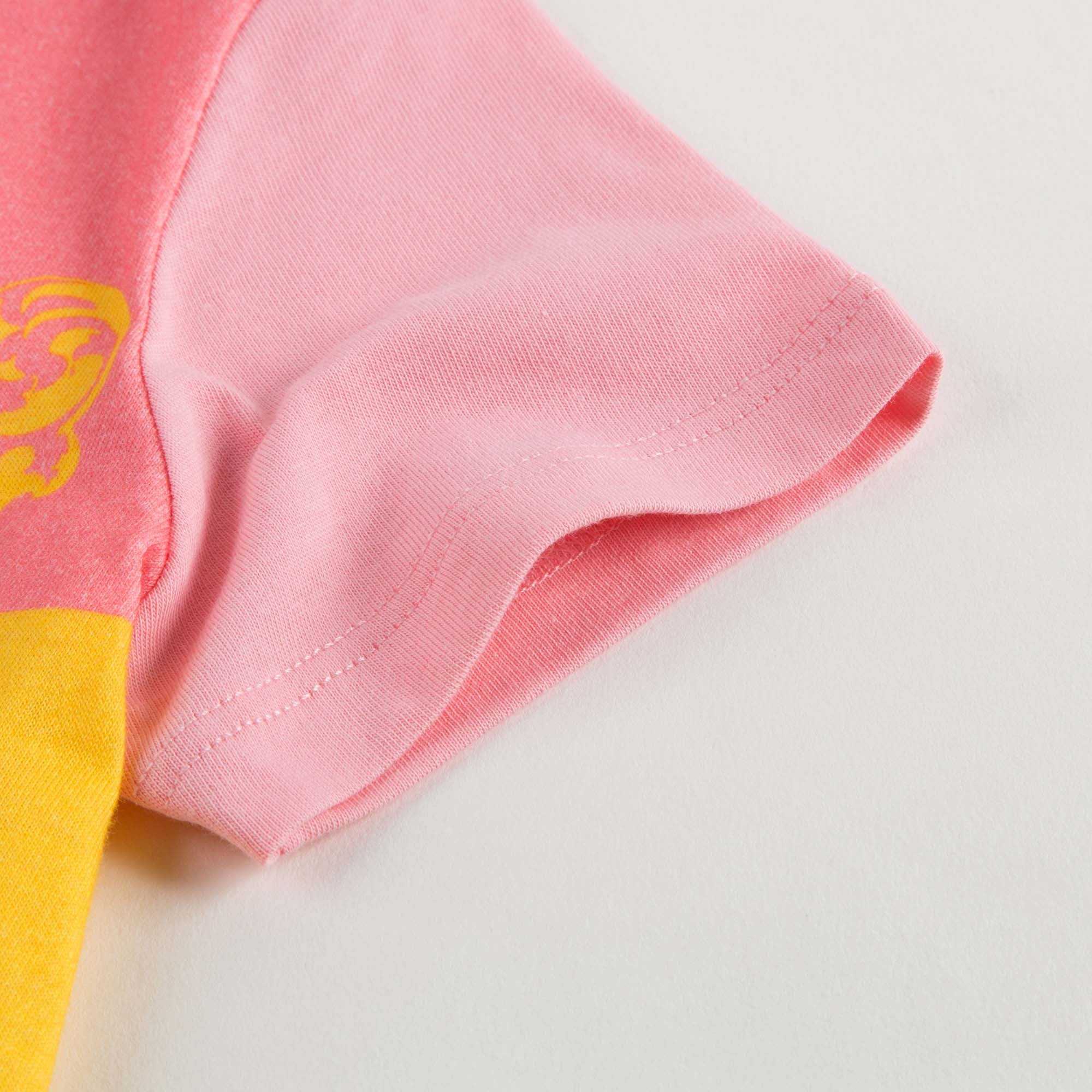Baby Girls Pink & Yellow Cotton T-shirt