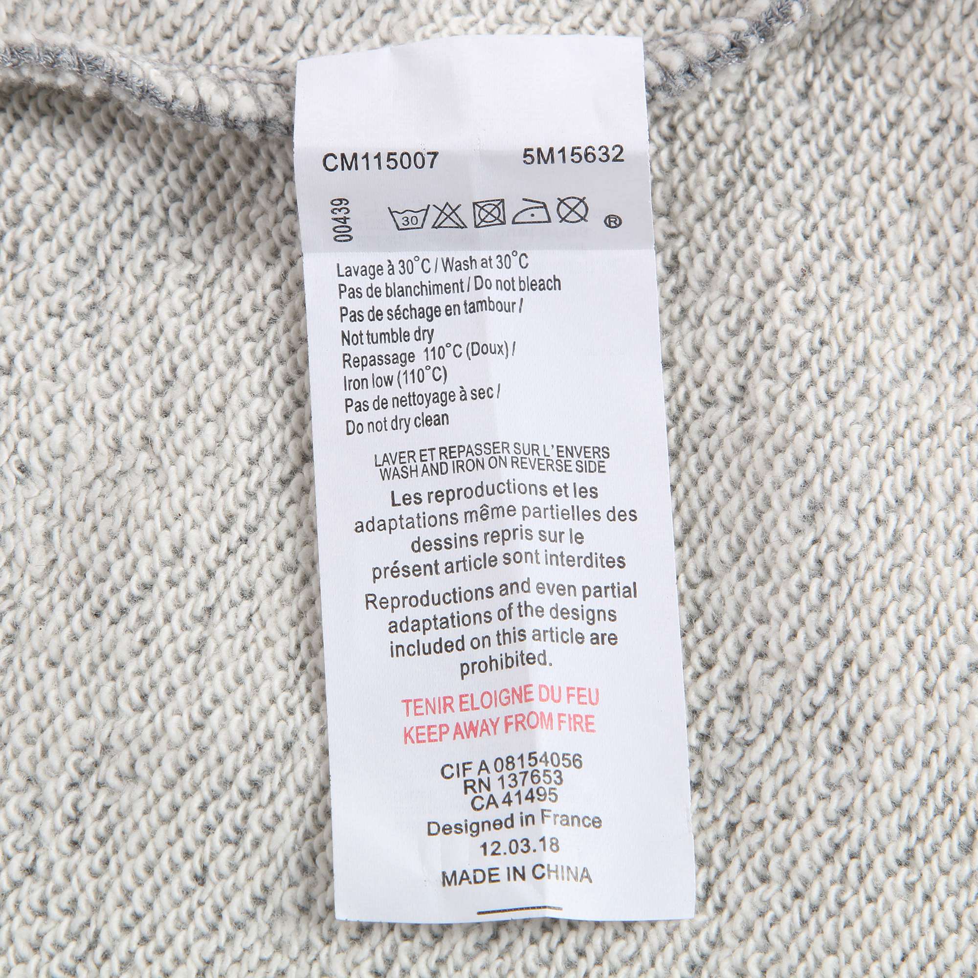 Boys Marl Grey Cotton Sweatshirt