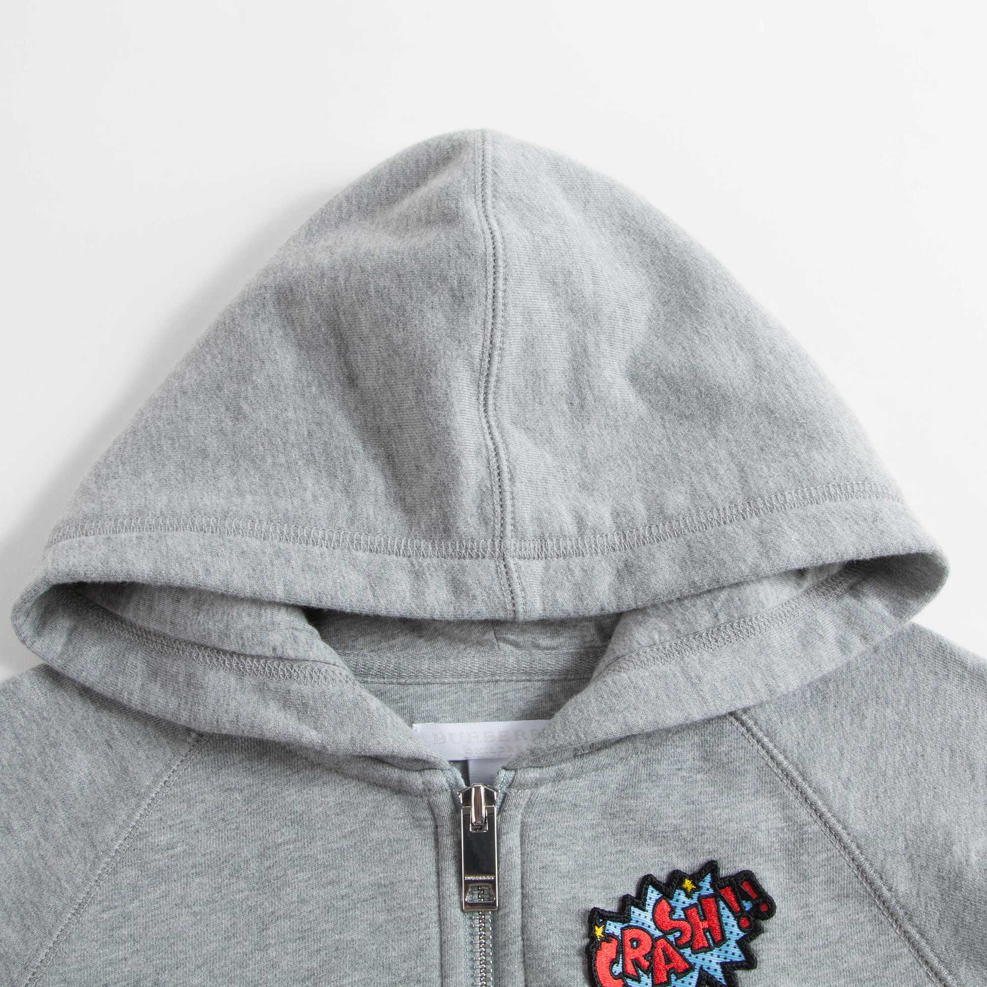 Boys Grey Melange Cotton Sweatshirt