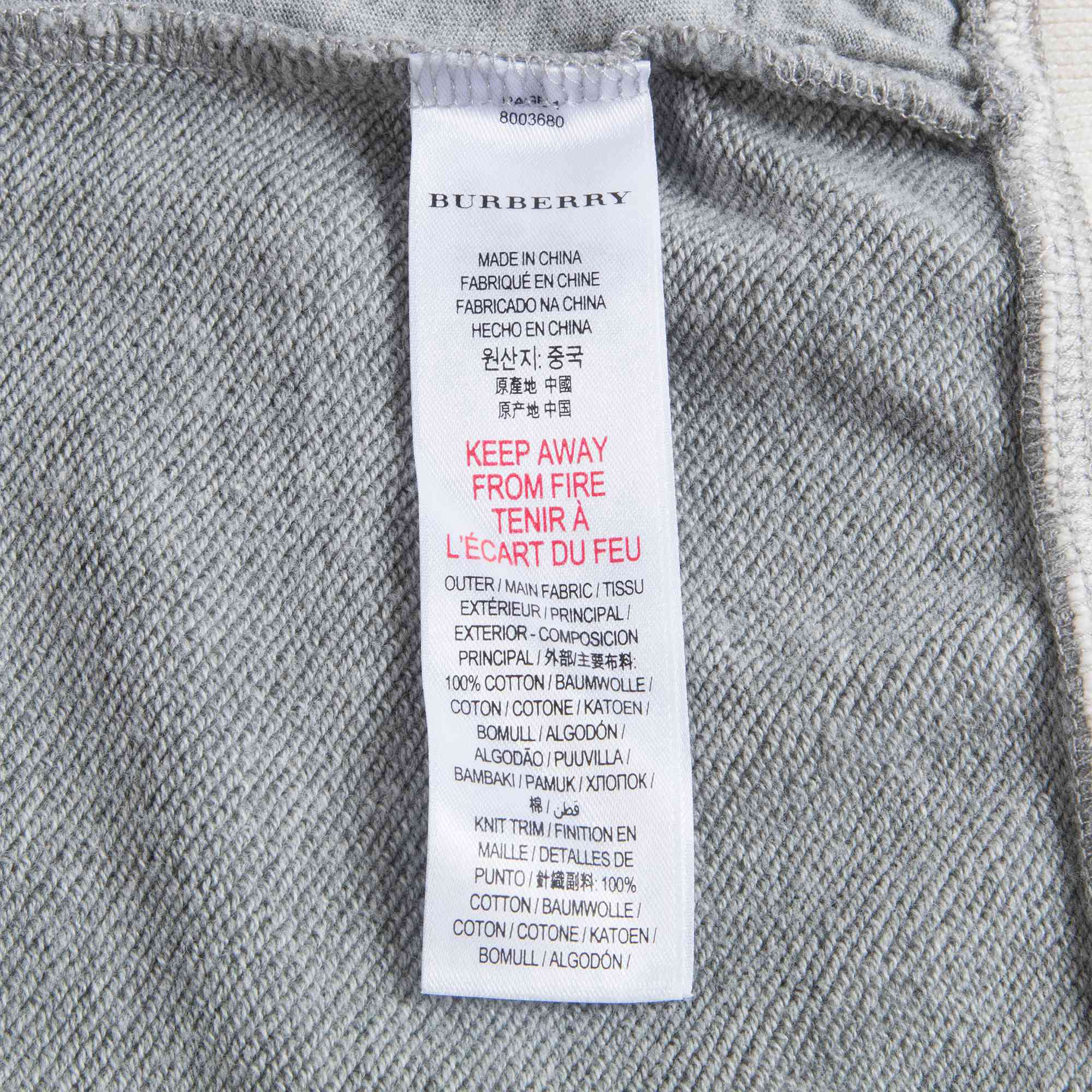 Boys Grey Melange Cotton Sweatshirt
