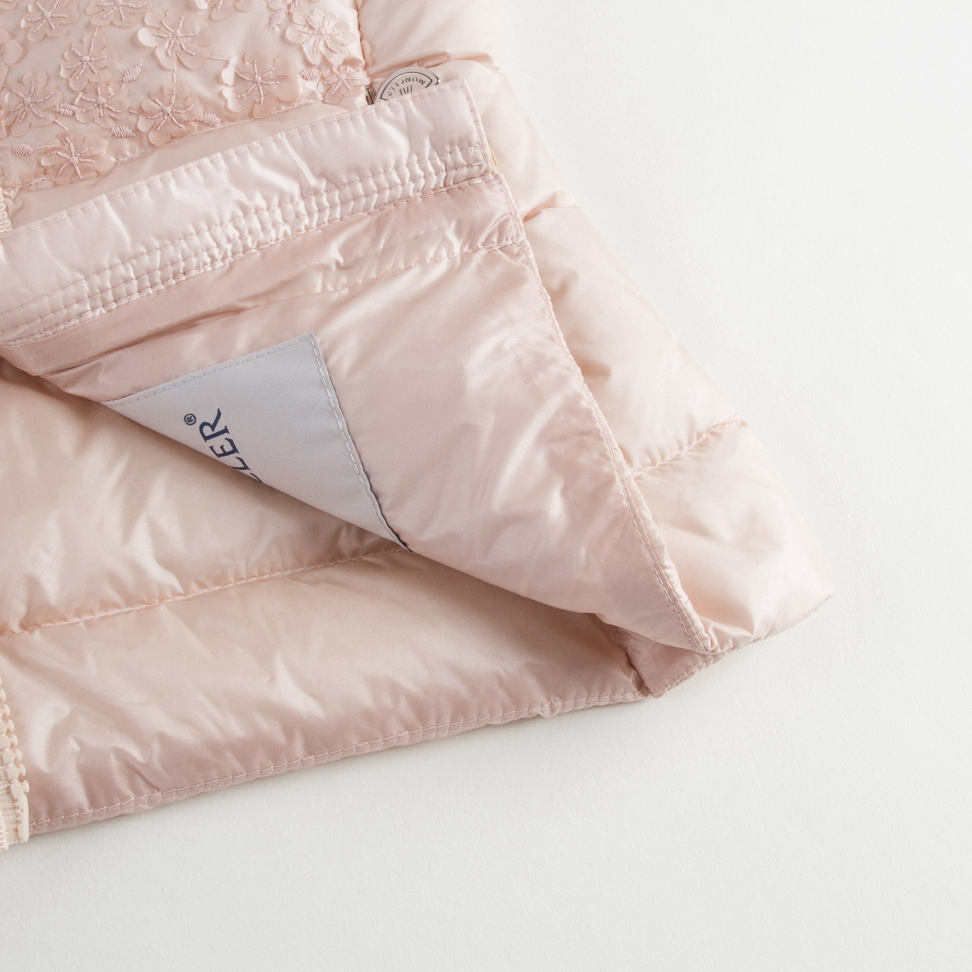 Girls Pink Patch Trims Down Padded Jacket