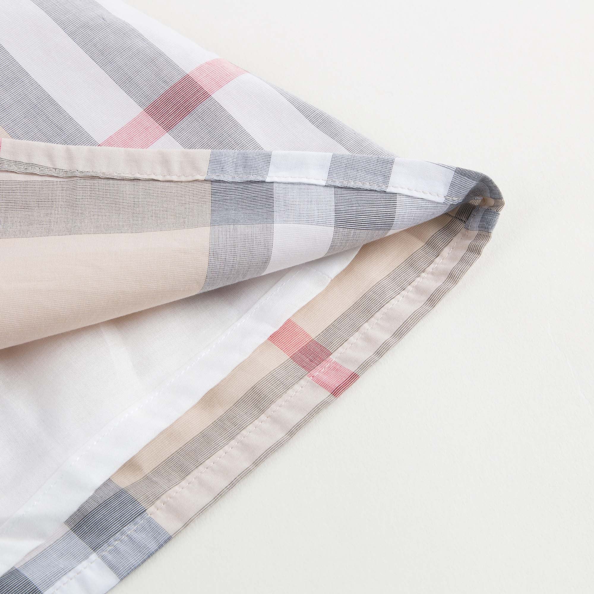 Baby Girls Beige Check Dress With Collar
