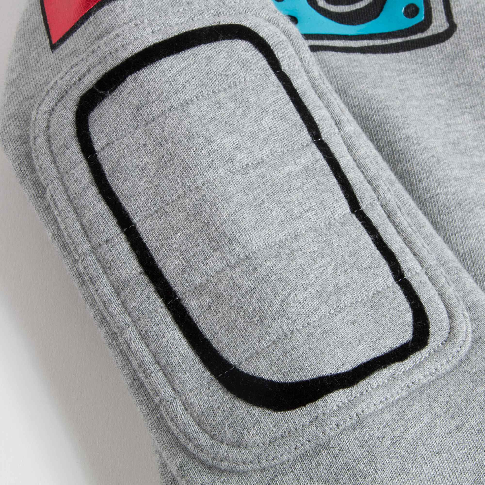 Boys Grey Melange Cotton Sweatshirt