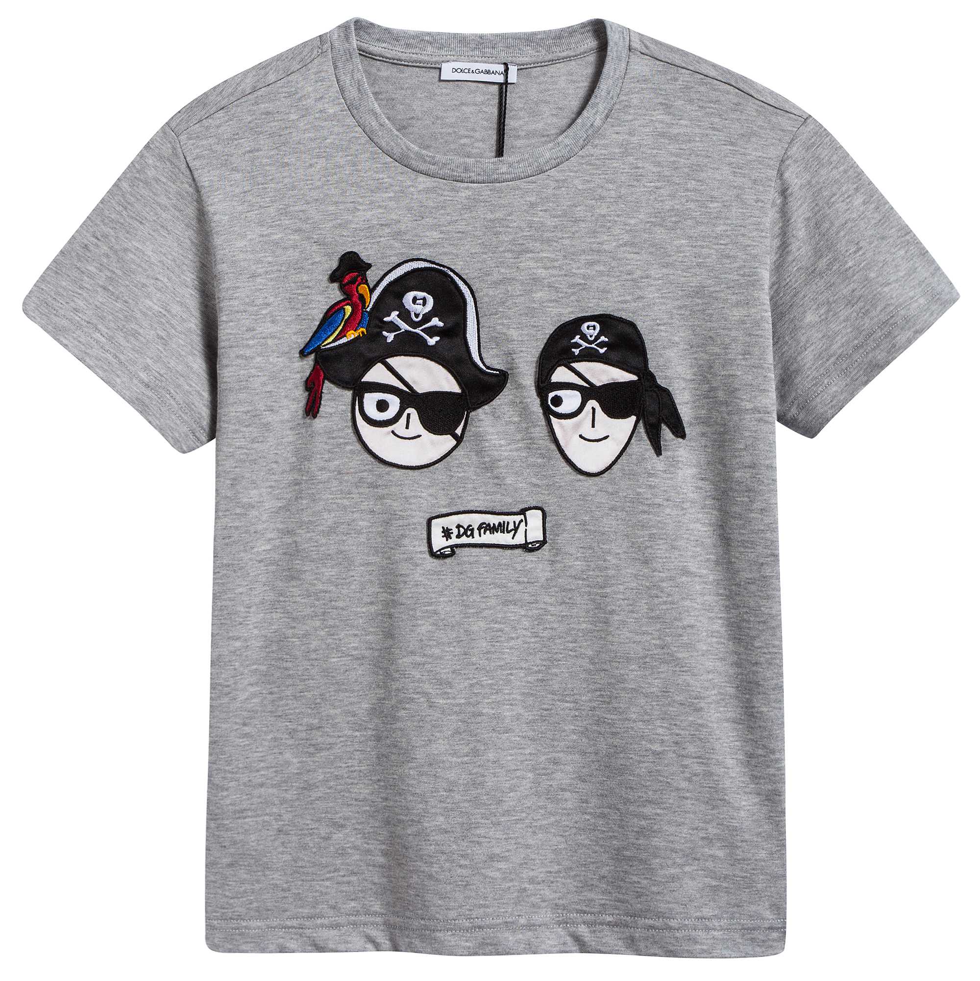 Boys Grey Cotton T-shirt