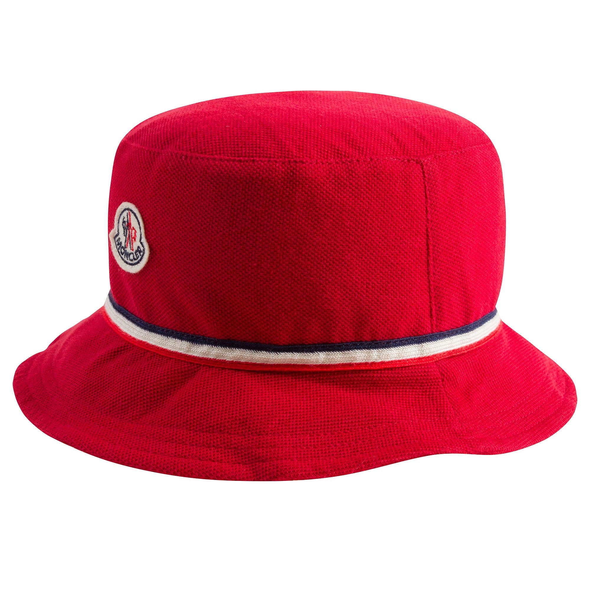 Baby Red Sun Hat With Striped Trims
