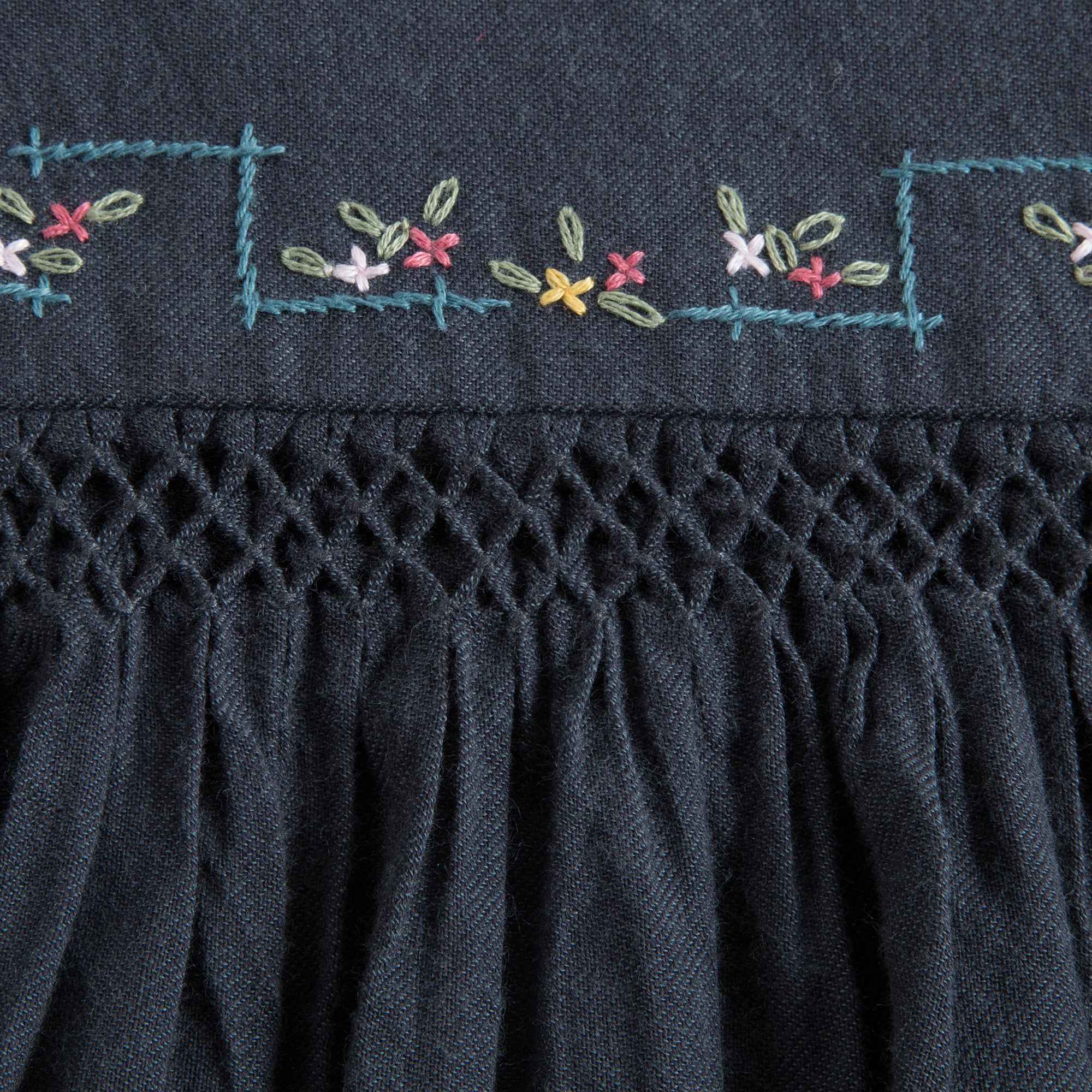 Girls Charcoal Cotton Blouse