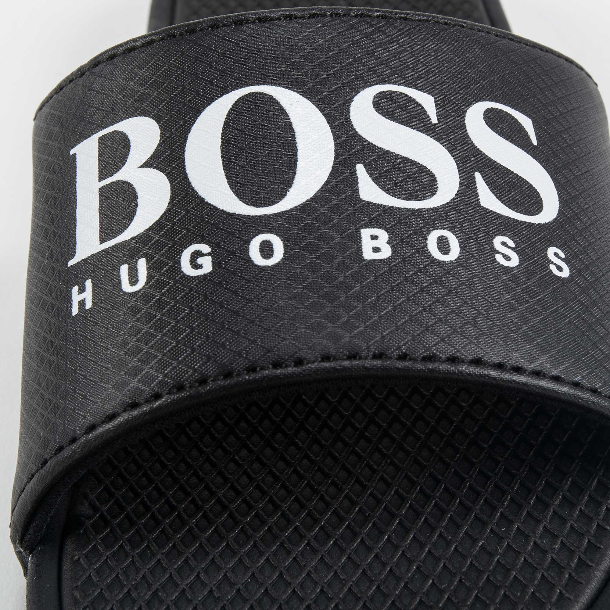 Boys Black Logo Sandales