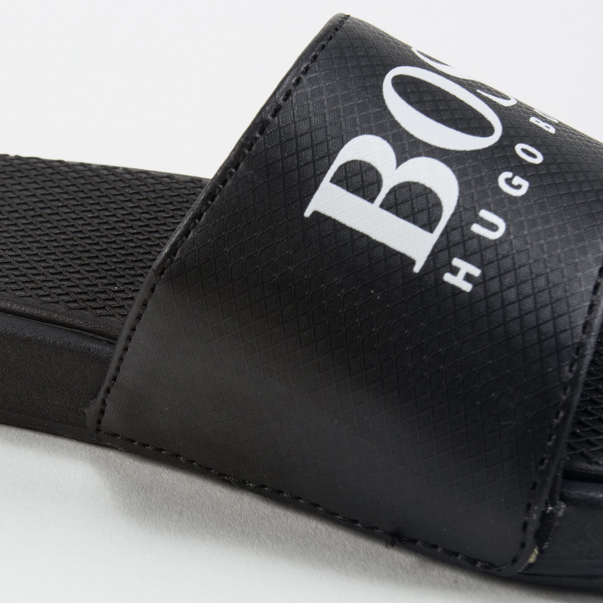 Boys Black Logo Sandales