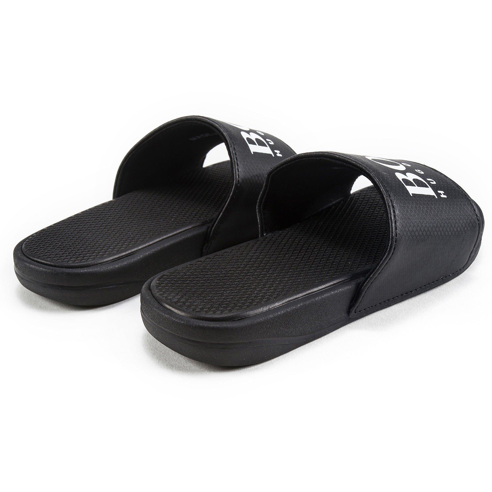 Boys Black Logo Sandales