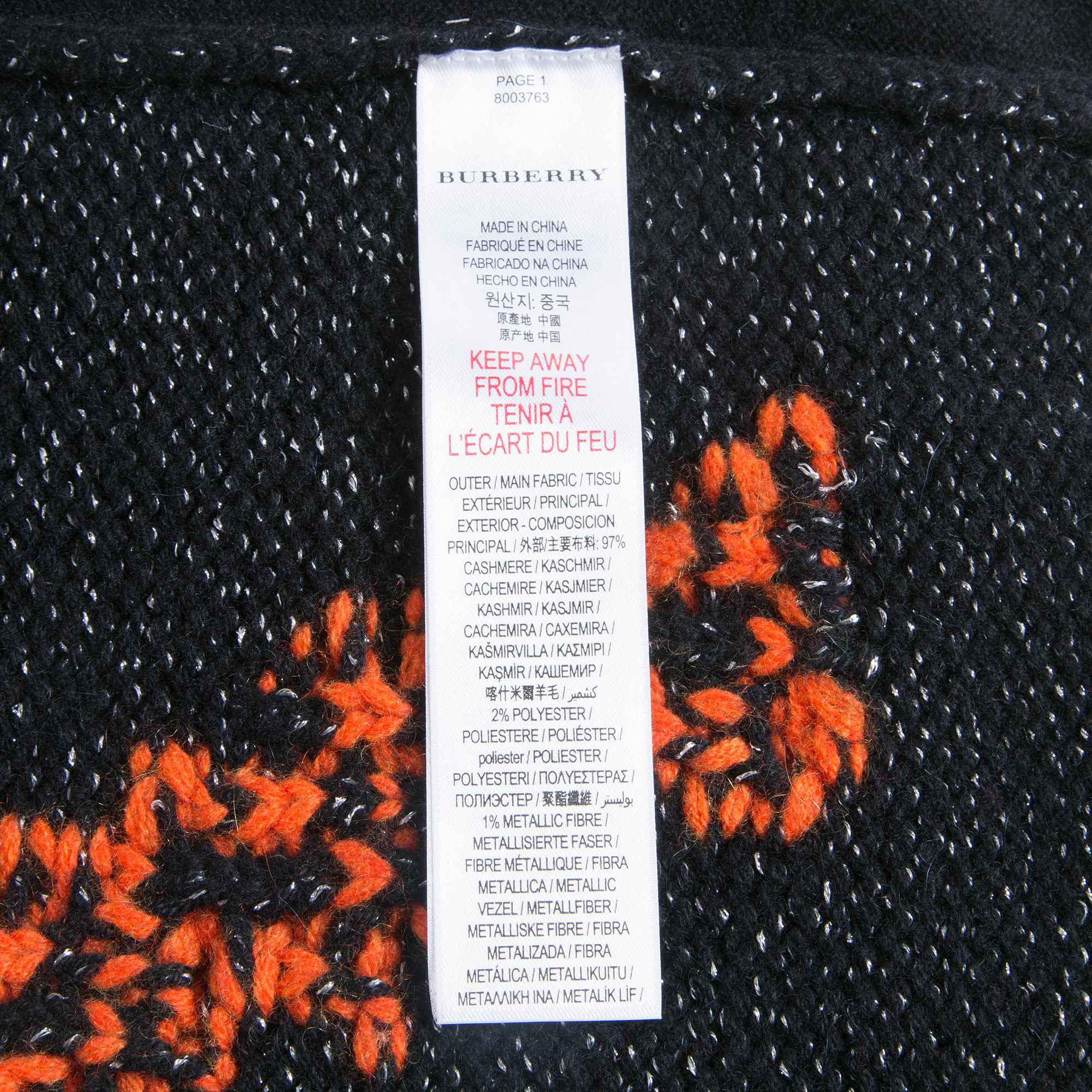 Baby Boys Black Cashmere Sweater