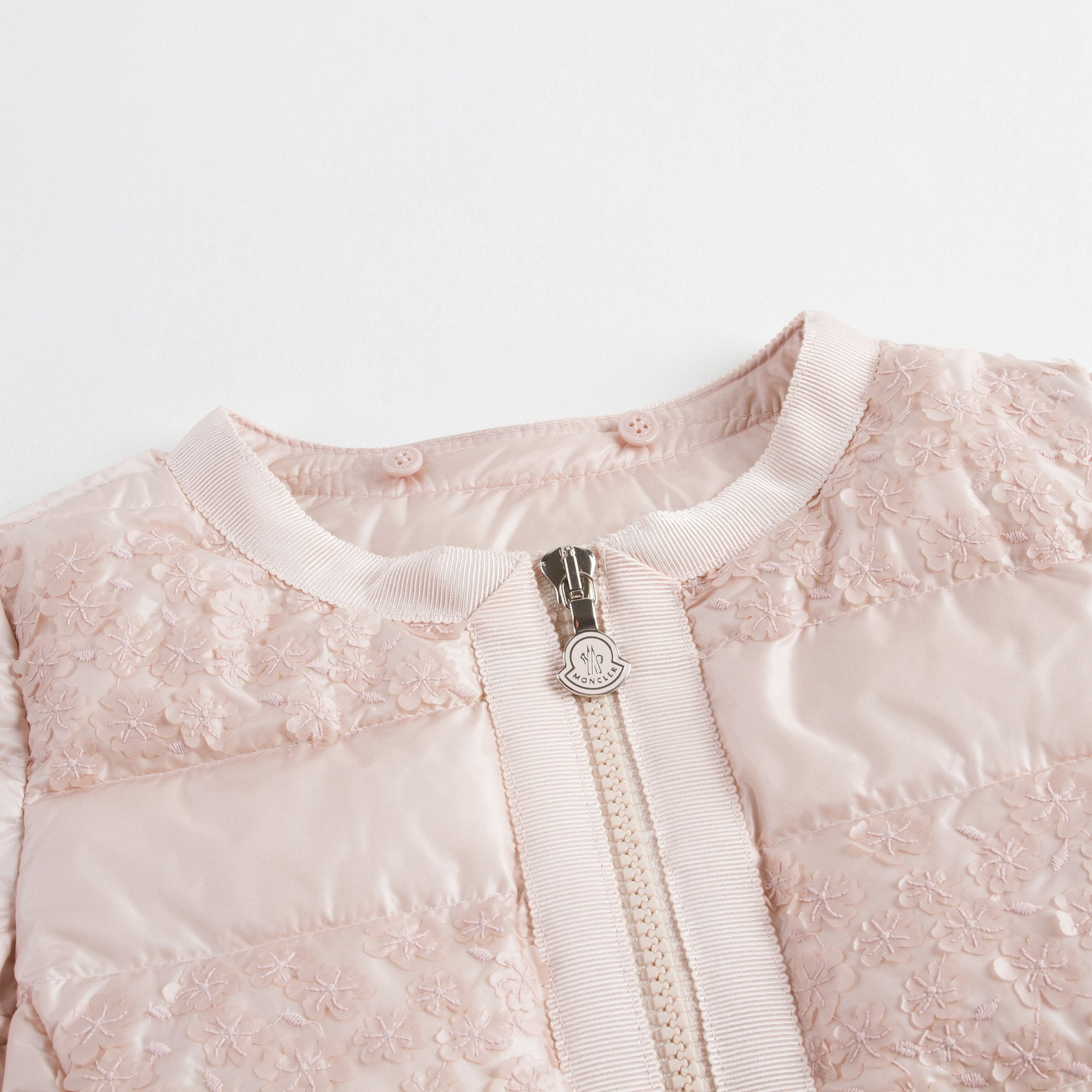 Girls Pink Patch Trims Down Padded Jacket