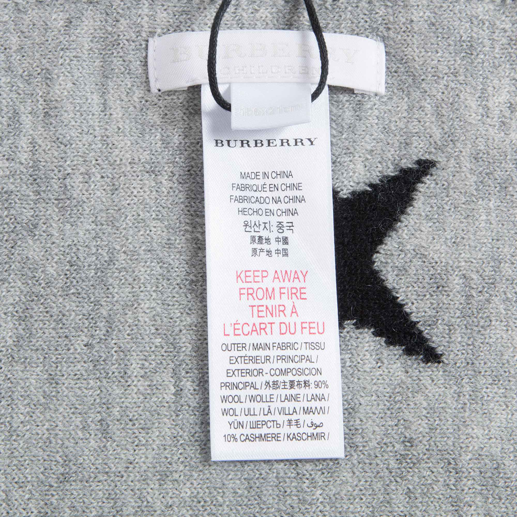 Girls & Boys Black Wool Scarves