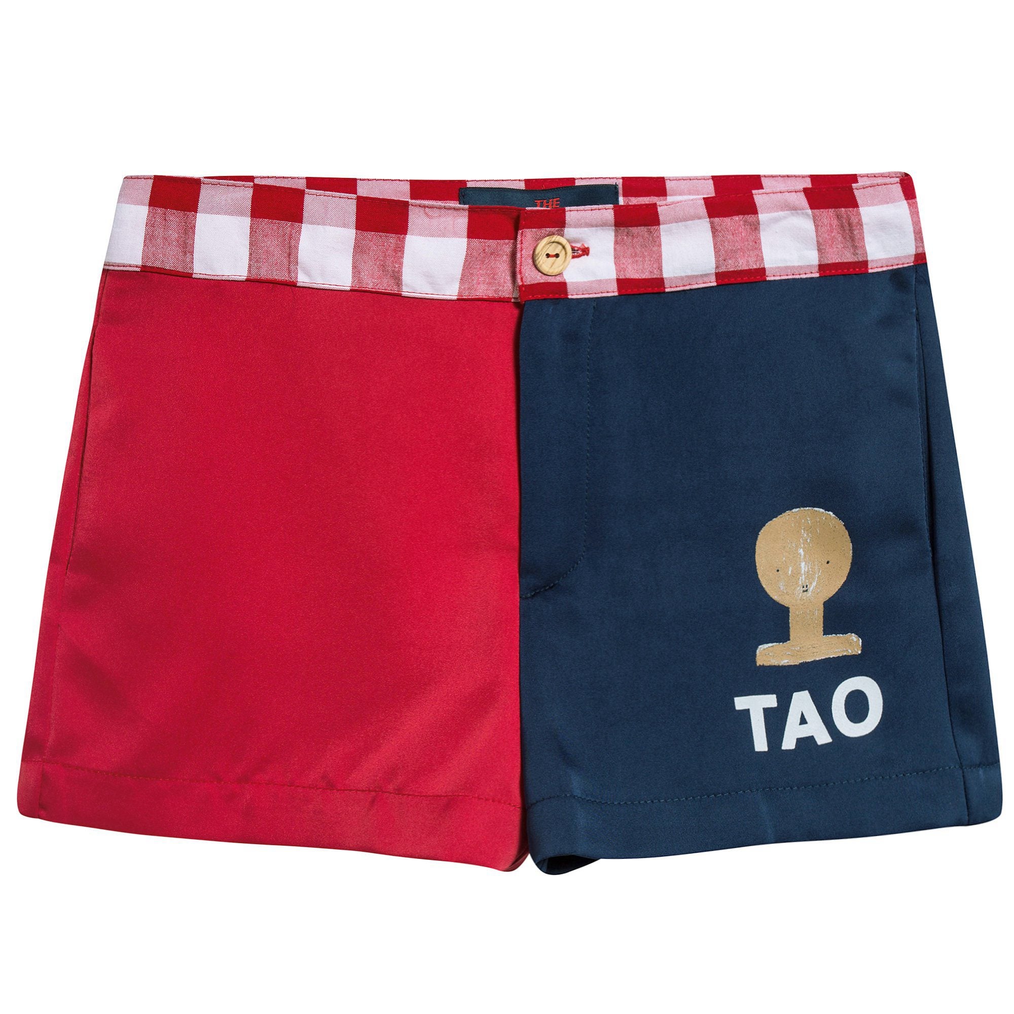 Girls  Red  &  Blue  Tao  Bust   Cotton   Shorts