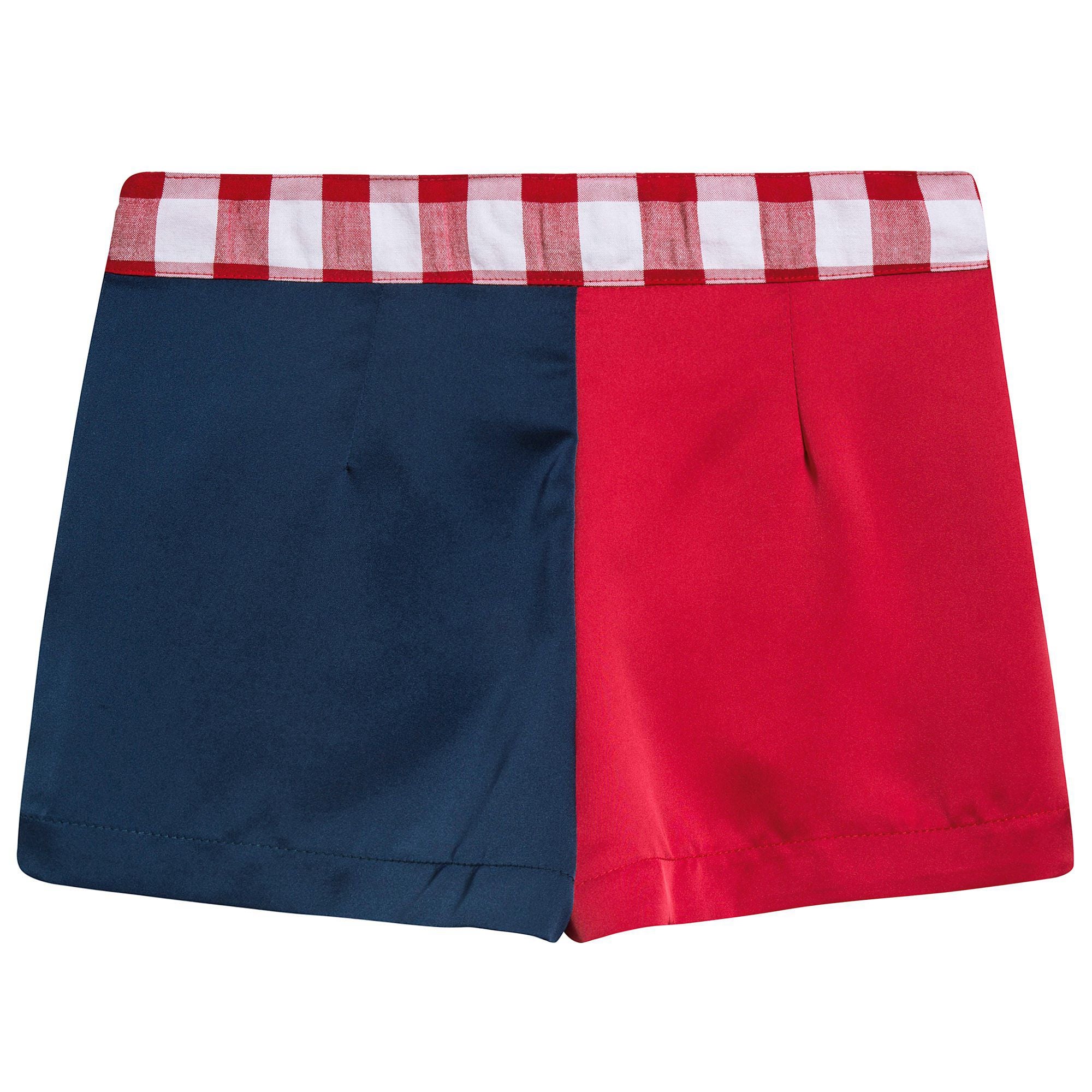 Girls  Red  &  Blue  Tao  Bust   Cotton   Shorts