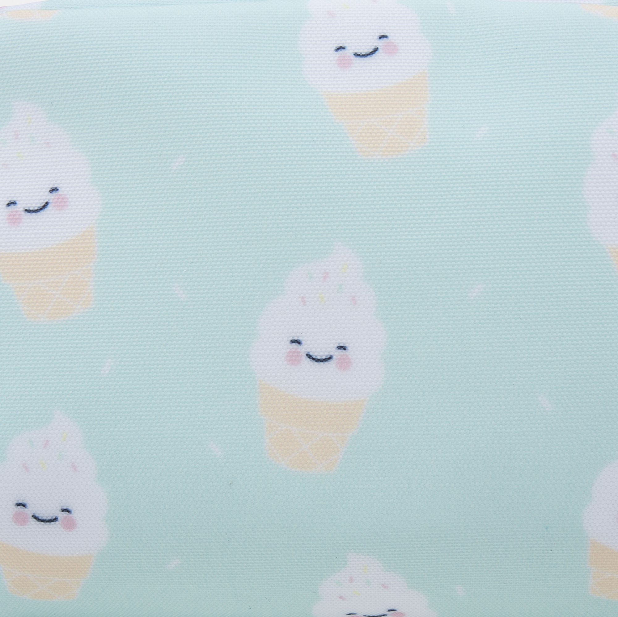 Girls Mint Green Icecream Printed Pencil Pouch（21 x 11cm）