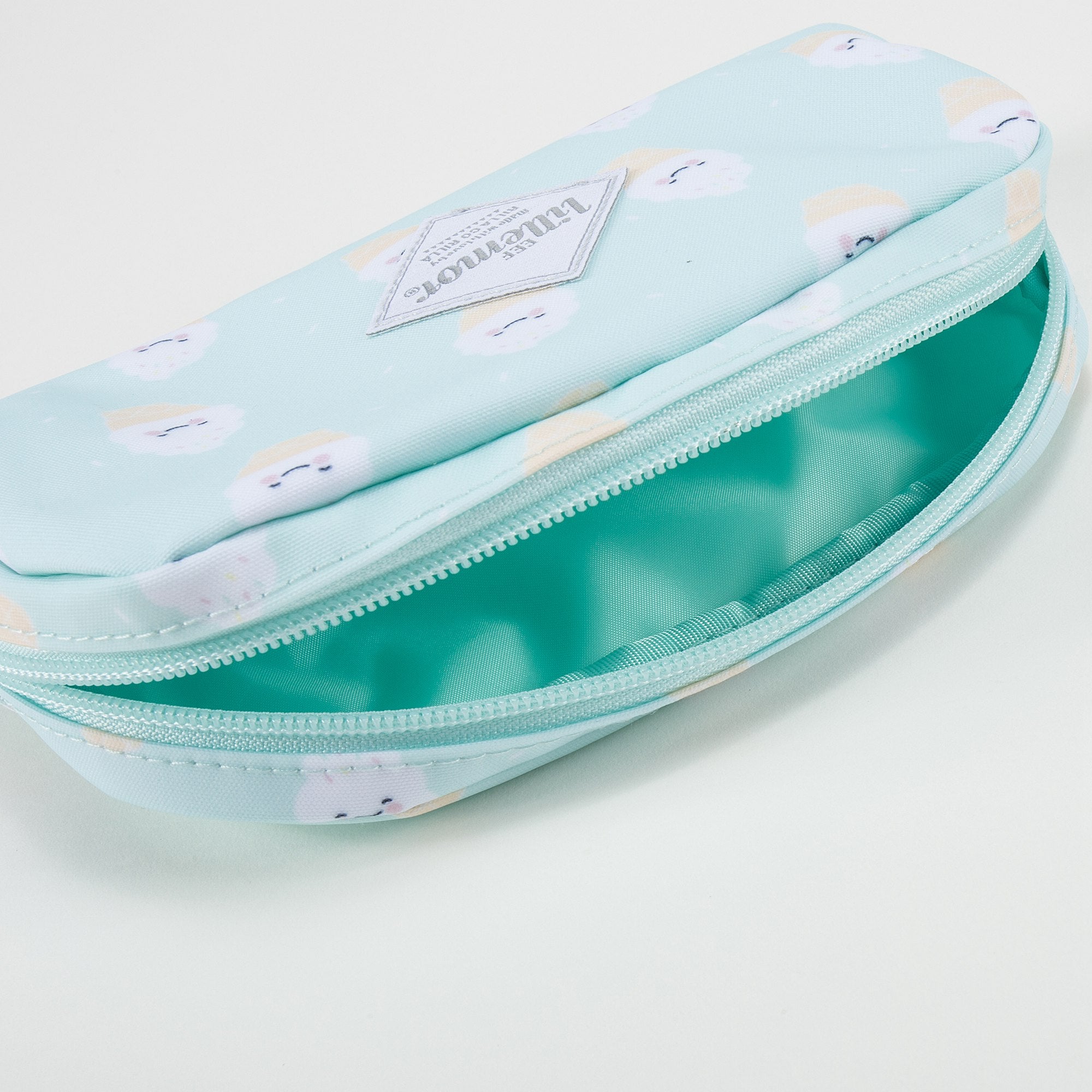 Girls Mint Green Icecream Printed Pencil Pouch（21 x 11cm）