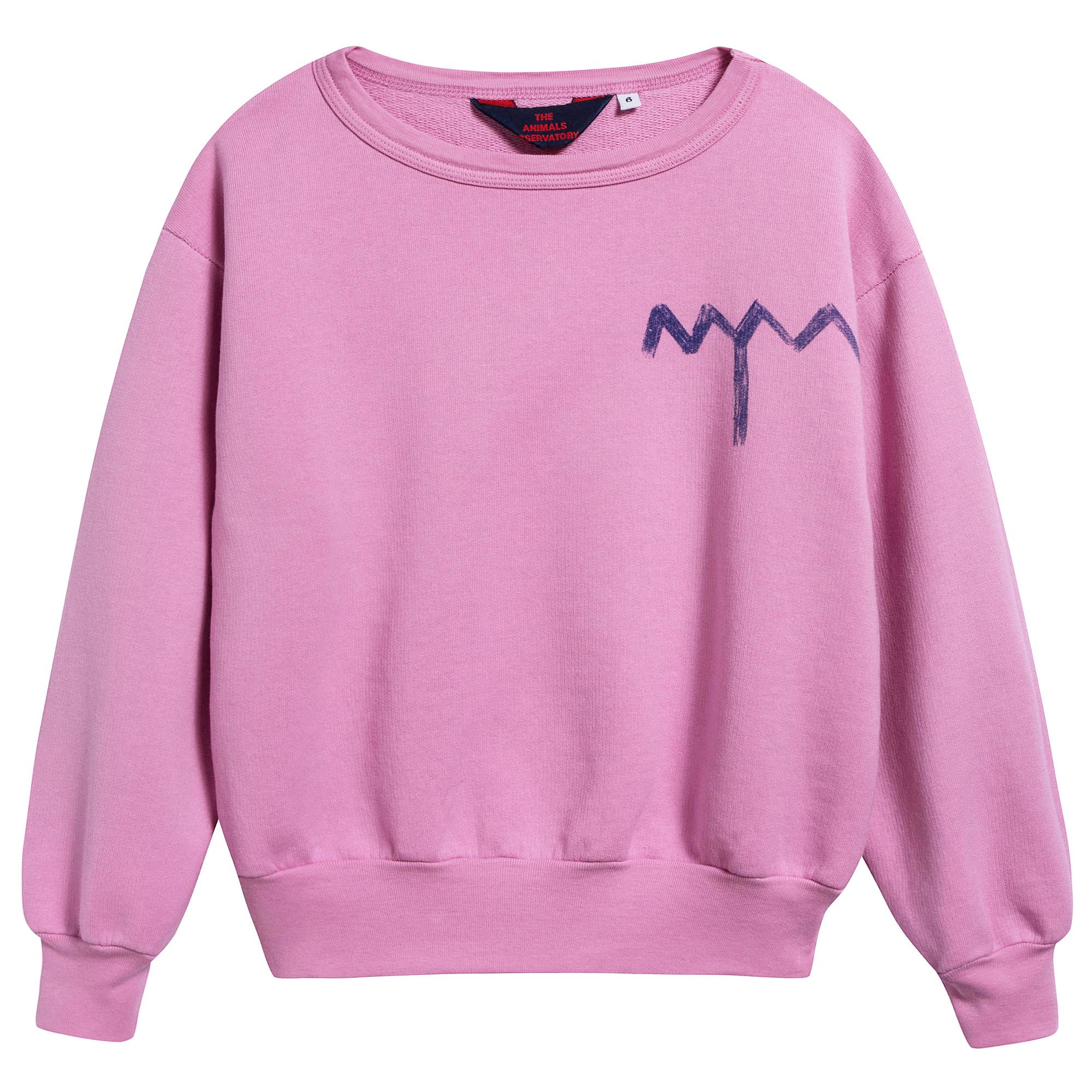 Girls Fuchsia Tree Cotton Sweatshirt