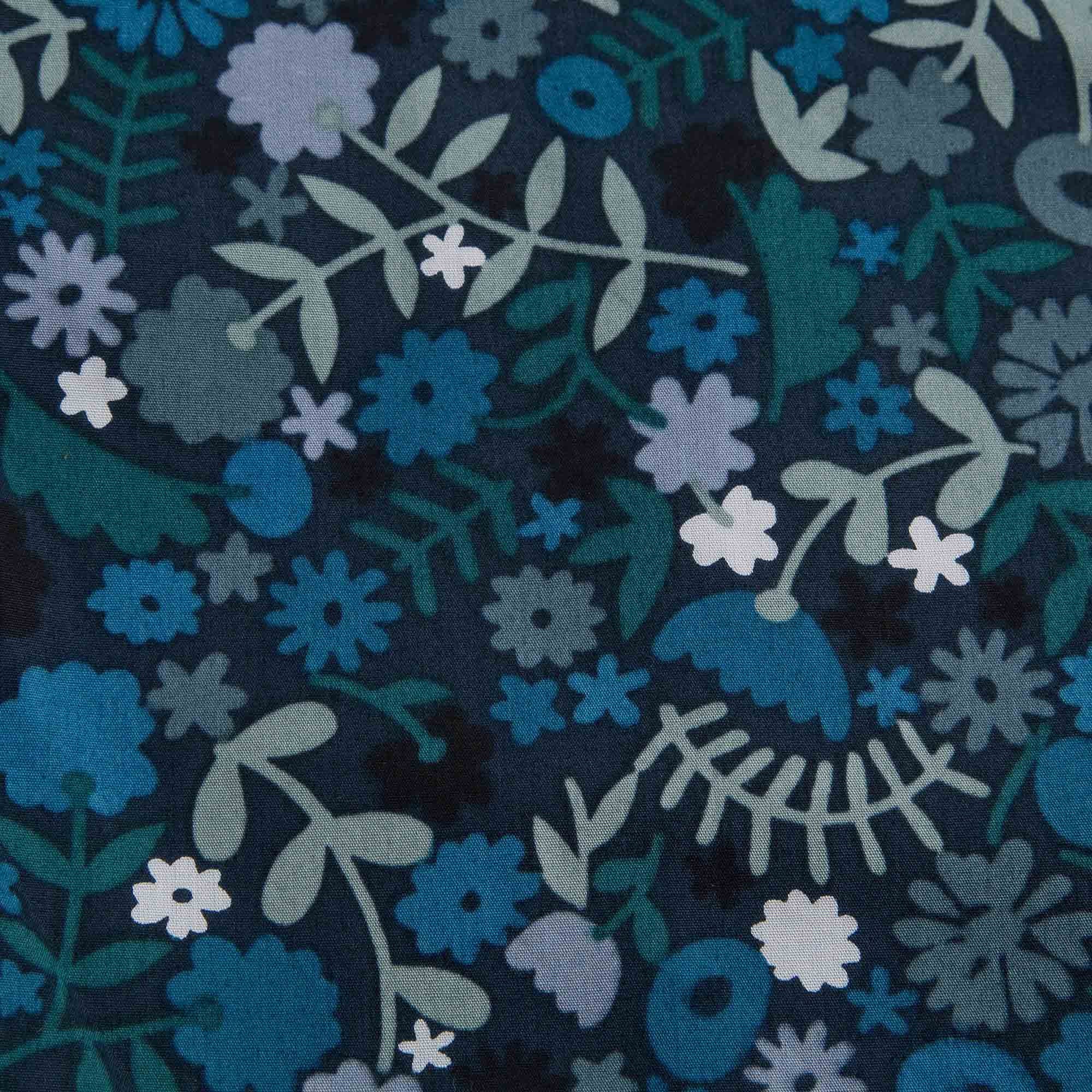 Girls Hydrangea Blue Floral Printed Trims Dress - CÉMAROSE | Children's Fashion Store - 7