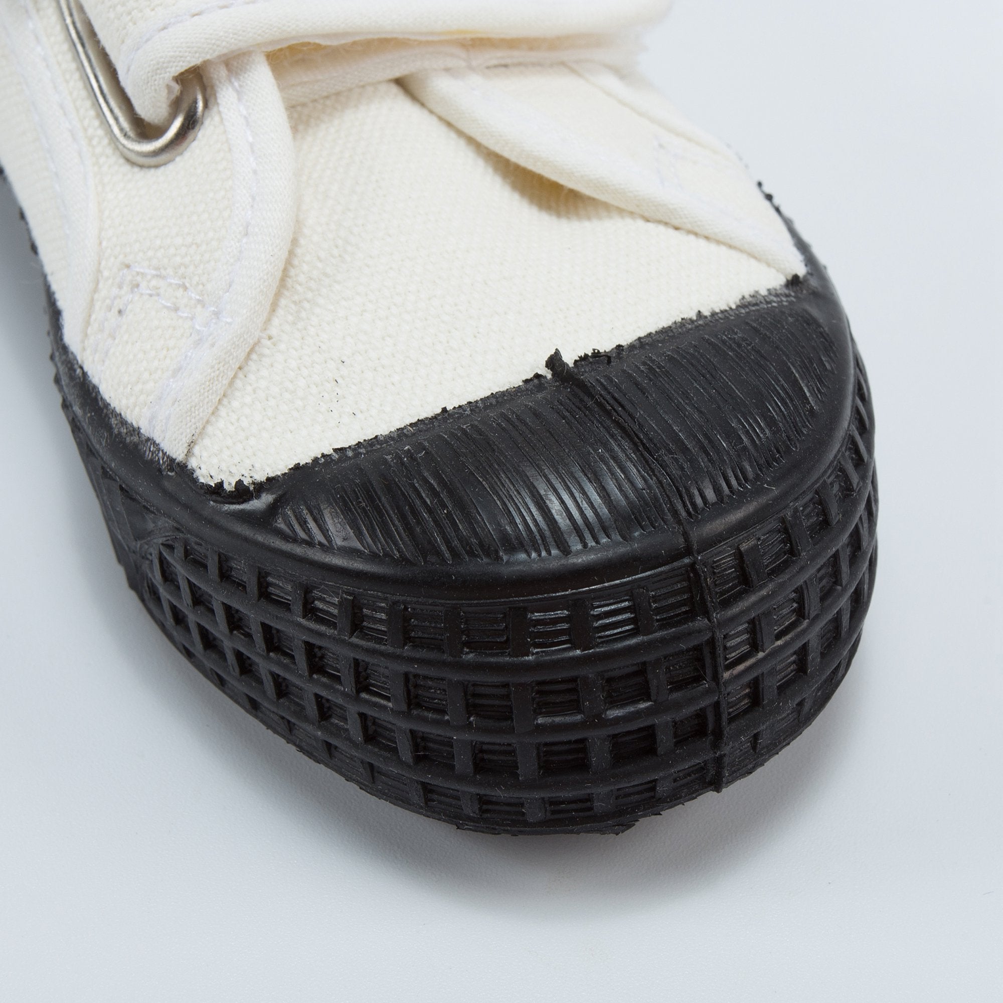 Boys White Black Velcro Shoes