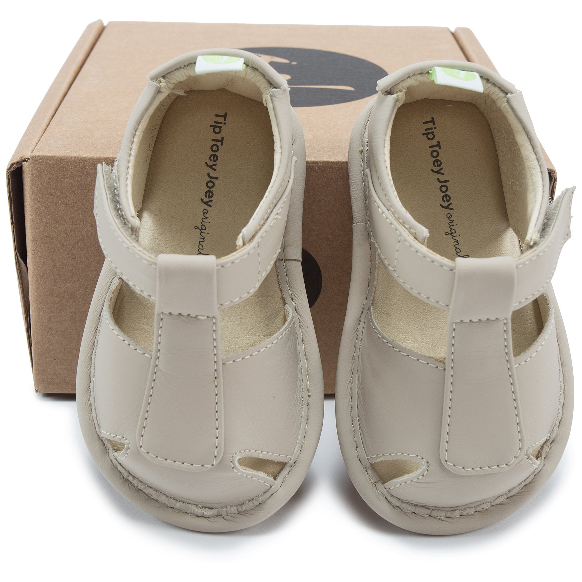 Baby Boys Gray Leather Sandals