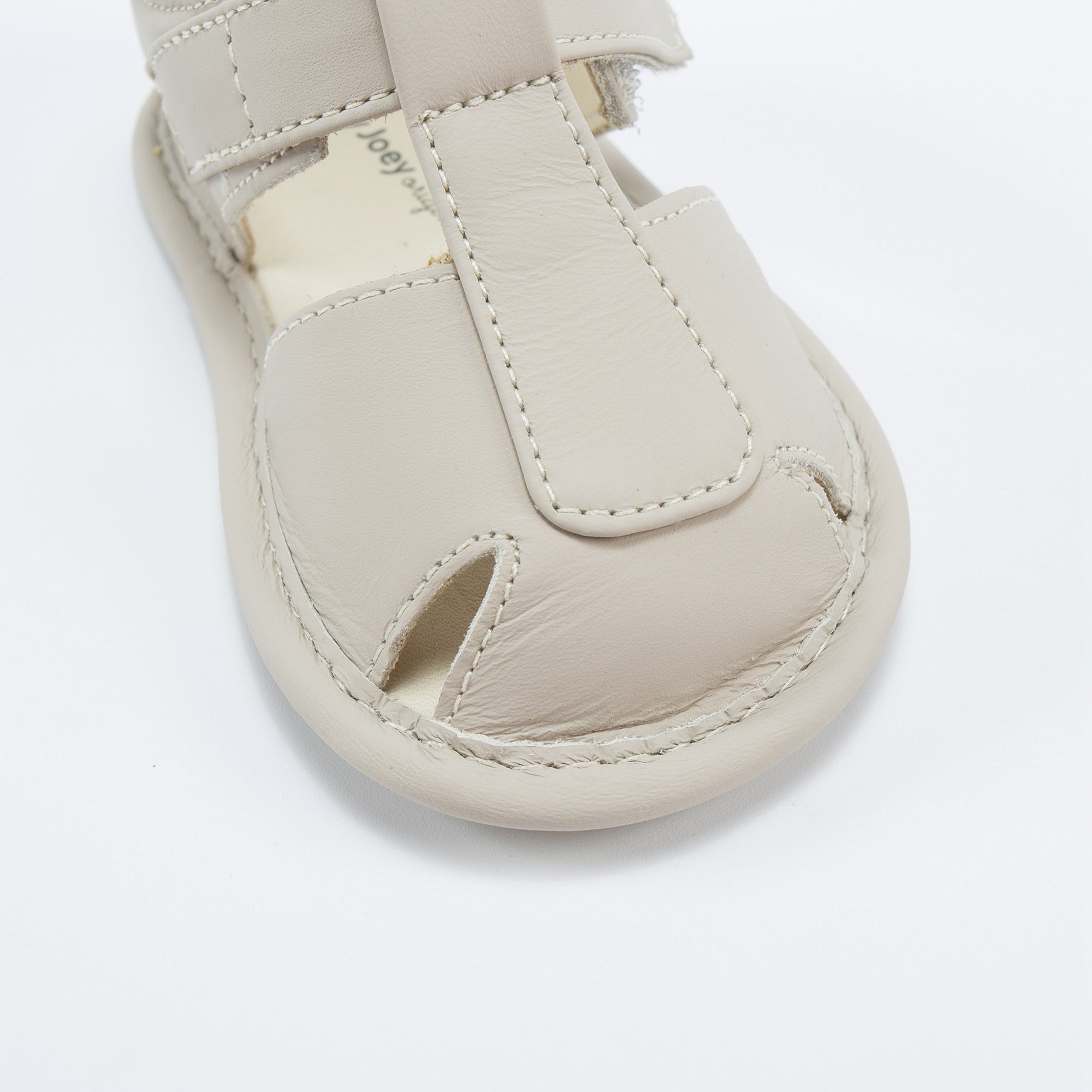 Baby Boys Gray Leather Sandals