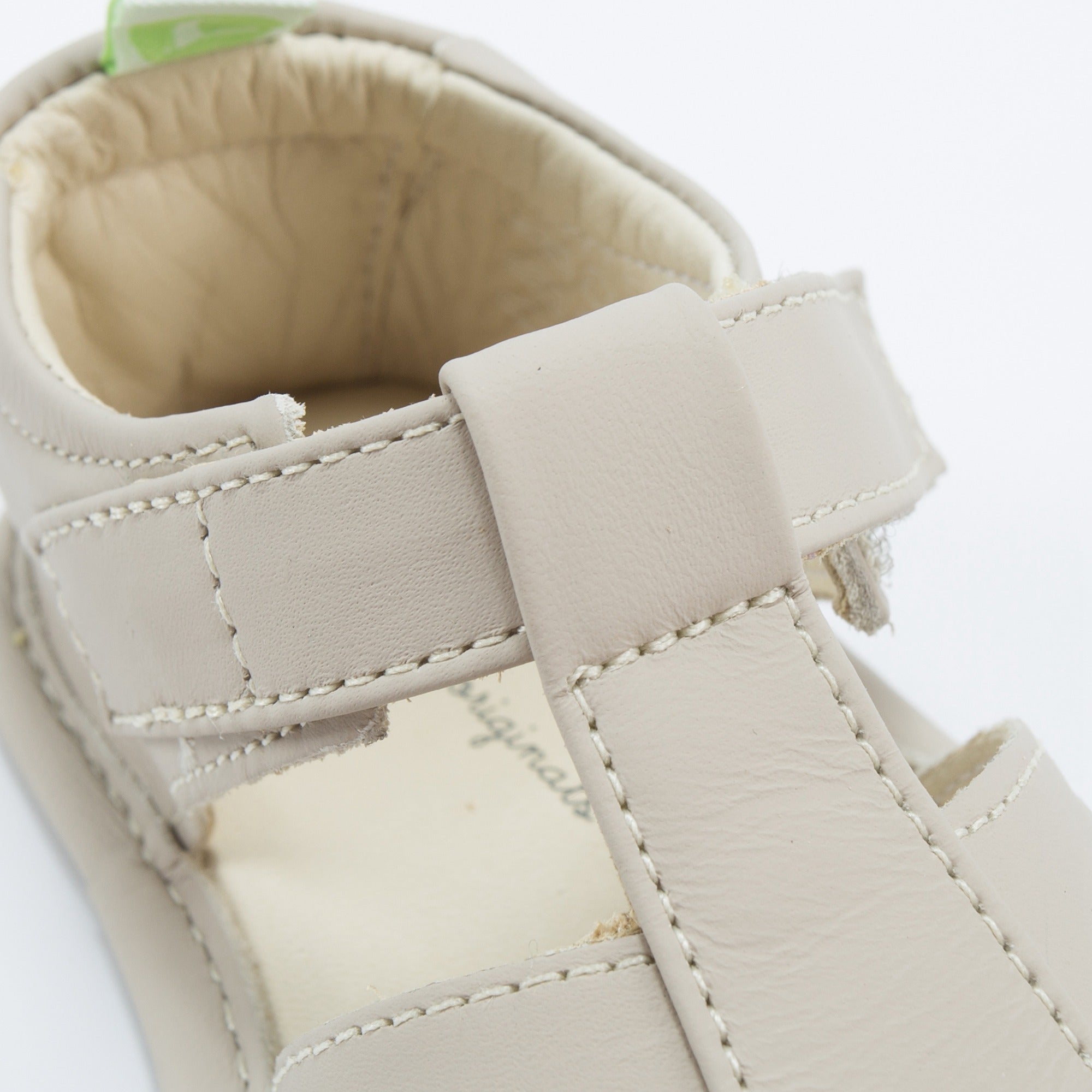 Baby Boys Gray Leather Sandals