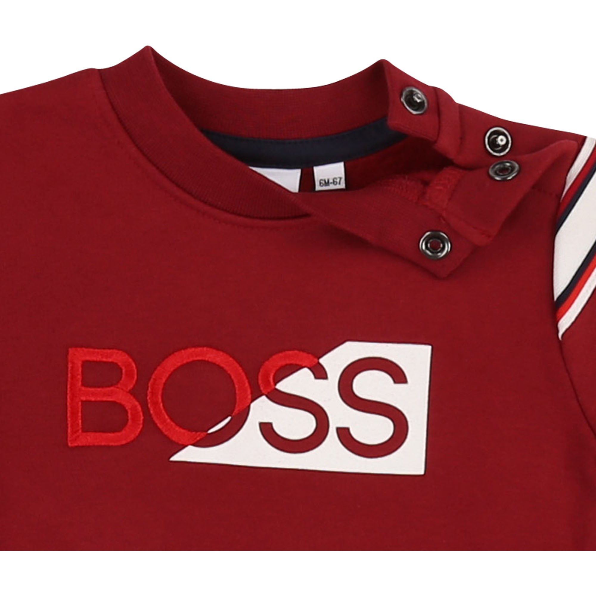 Baby Boys Red Logo Cotton Sweater