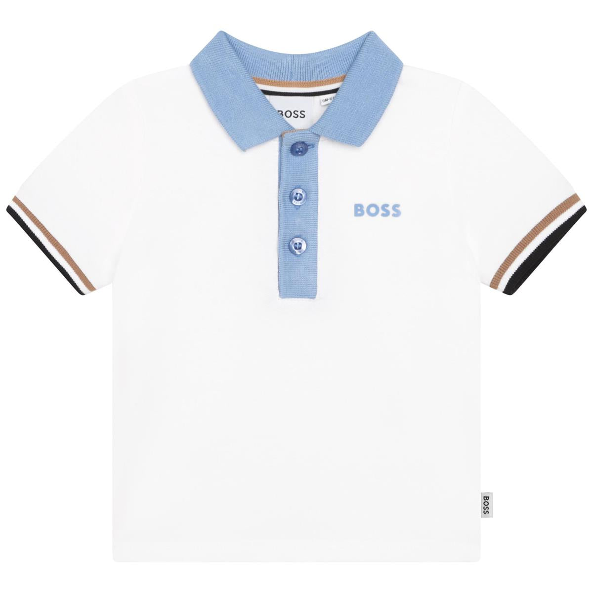 Baby Boys White Polo Shirt