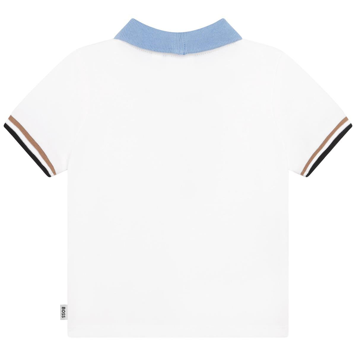 Baby Boys White Polo Shirt