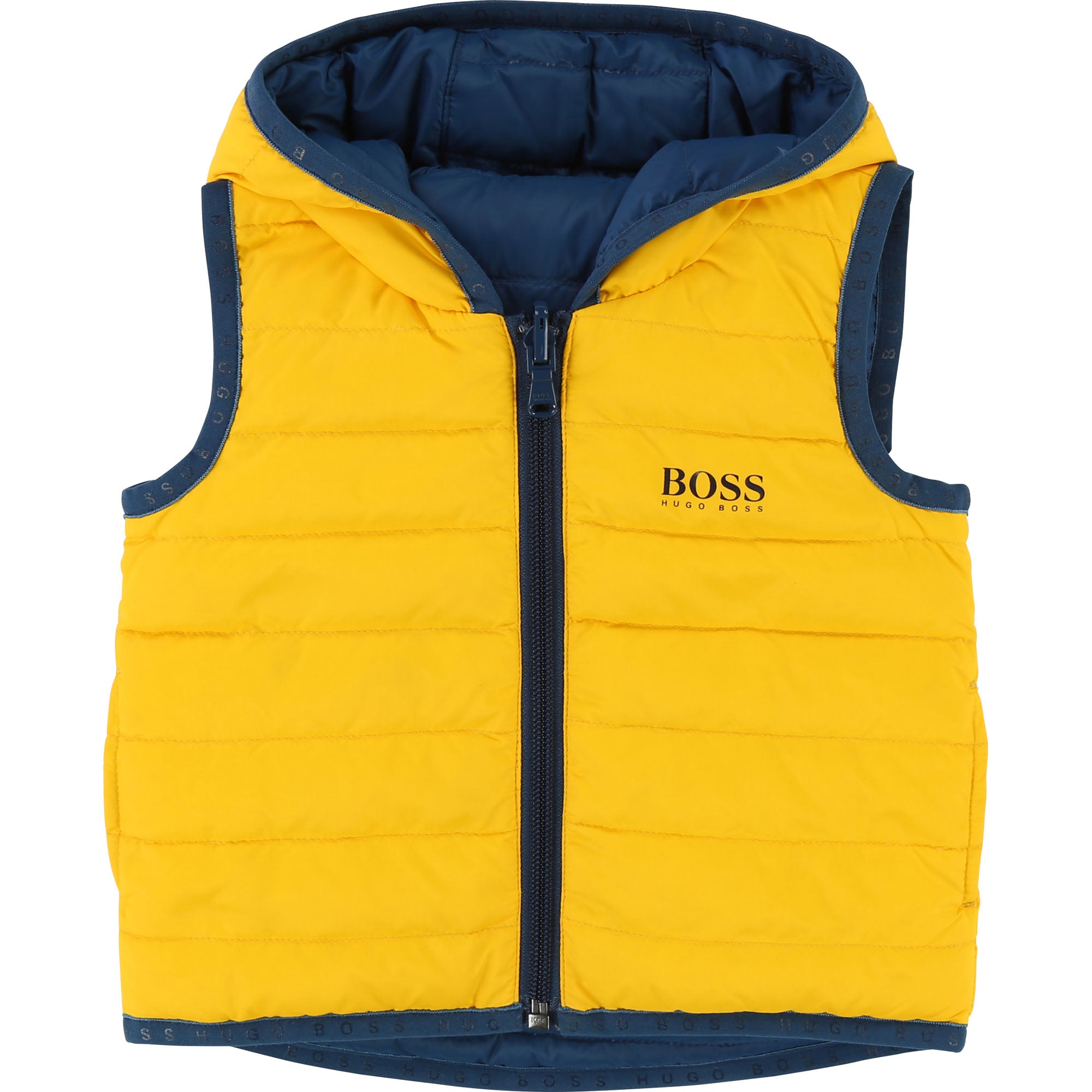 Baby Boys Blue & Yellow Reversibie Vest