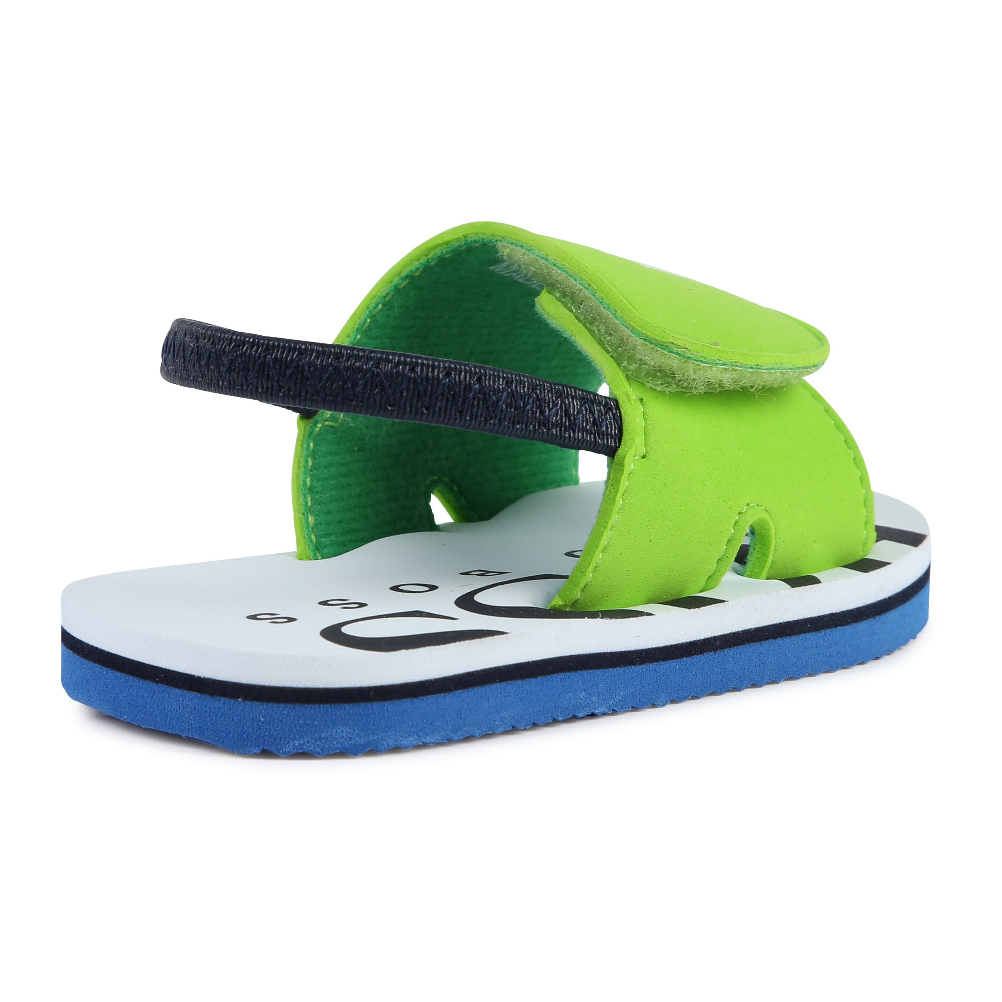 Boys Green Logo Sandals
