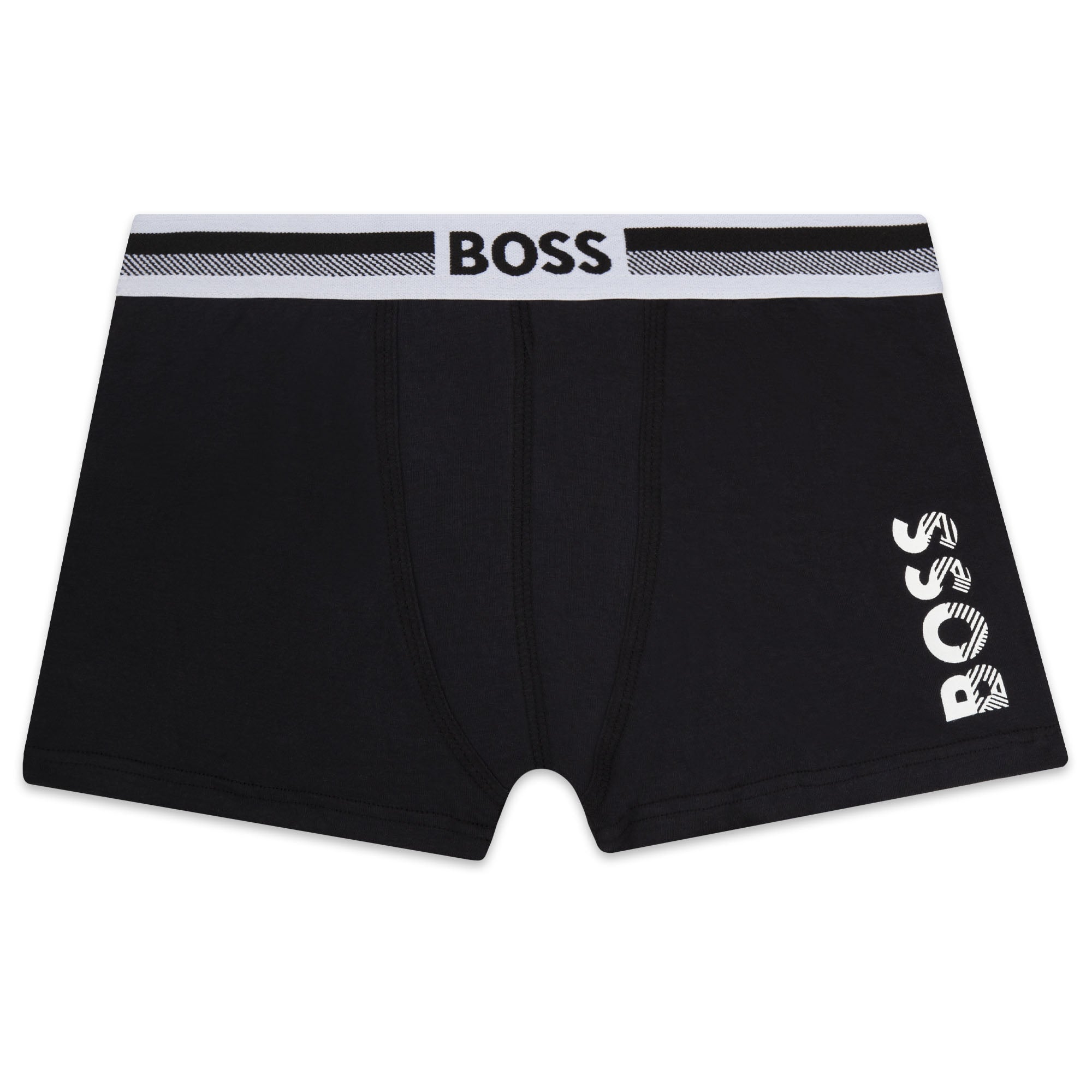 Boys Black Cotton Underwear Set (2 Pack)