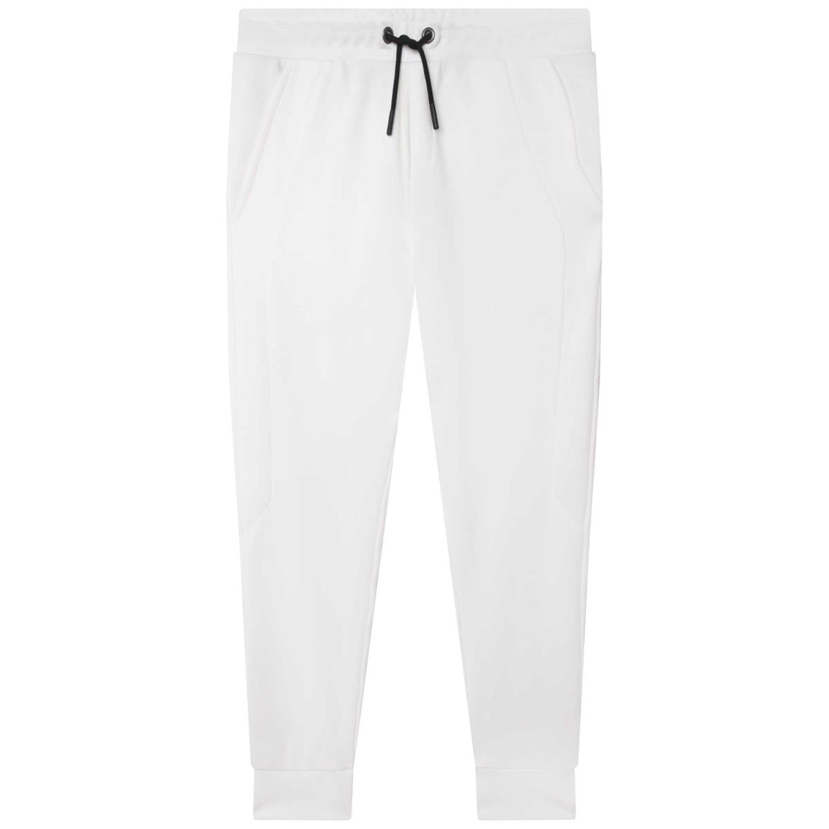 Girls White Cotton Trousers