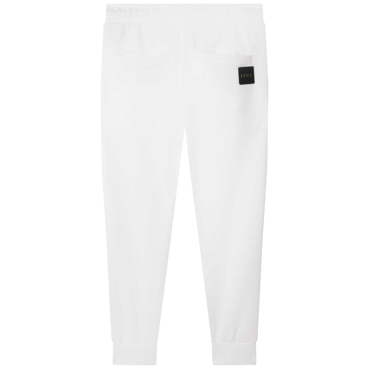 Girls White Cotton Trousers