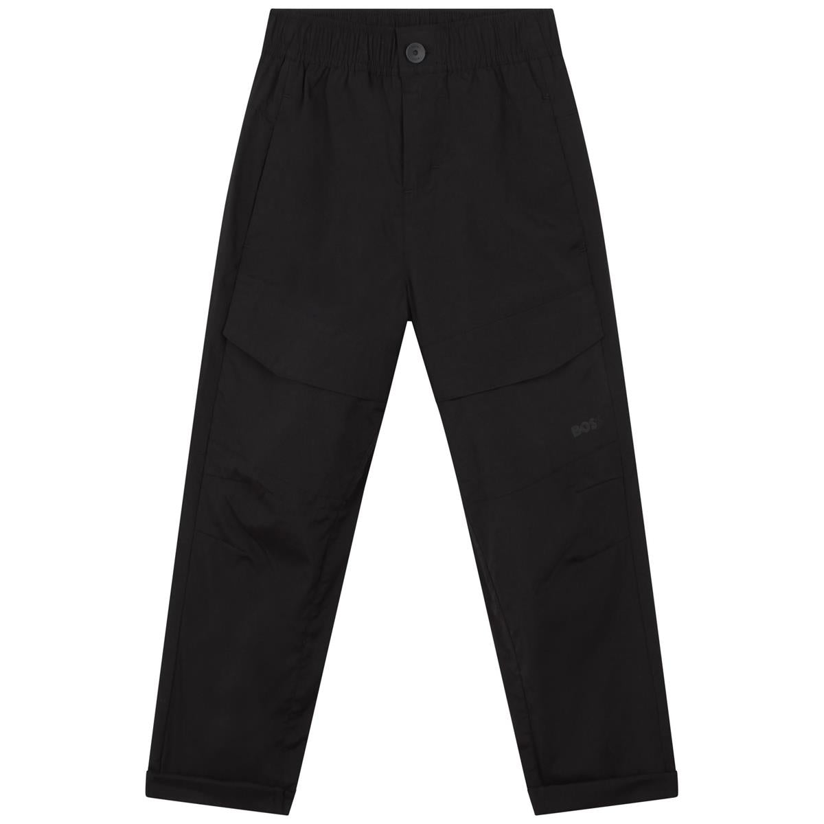 Boys Black Cotton Trousers