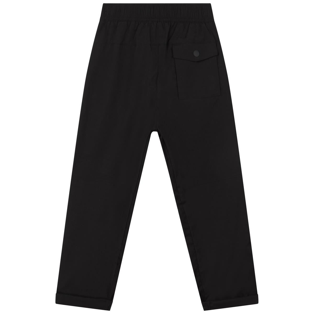 Boys Black Cotton Trousers