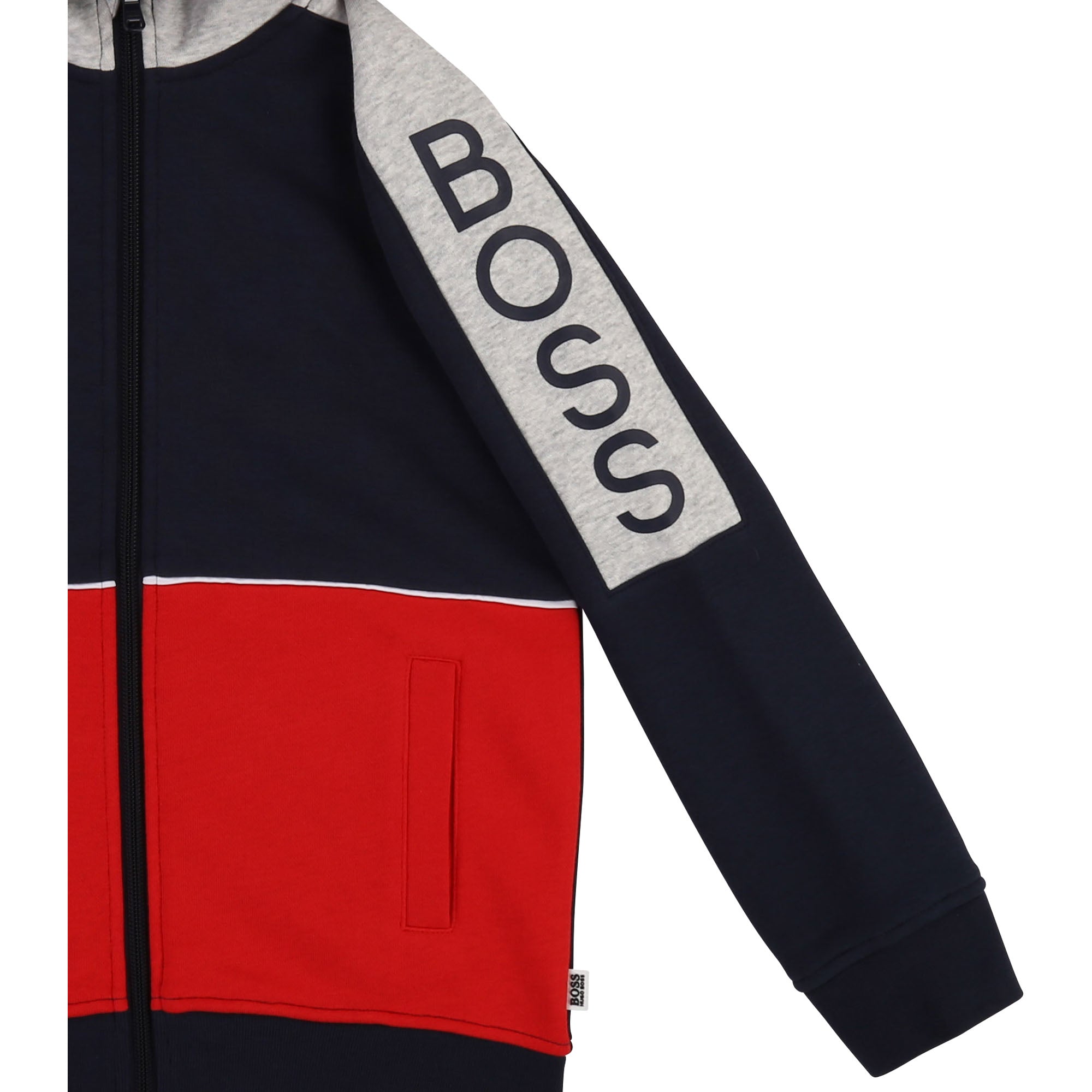Boys Navy Hooded Coat